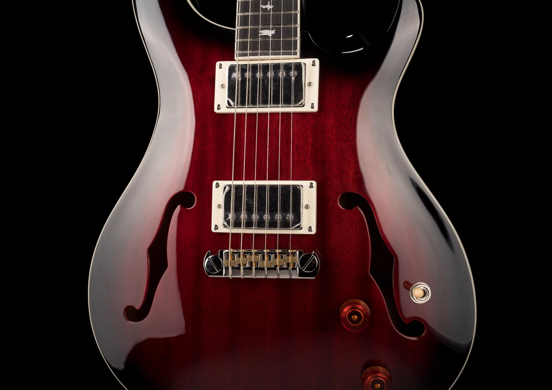 Pre Owned PRS SE Hollowbody Standard Fire Red Burst with HSC - Image 6
