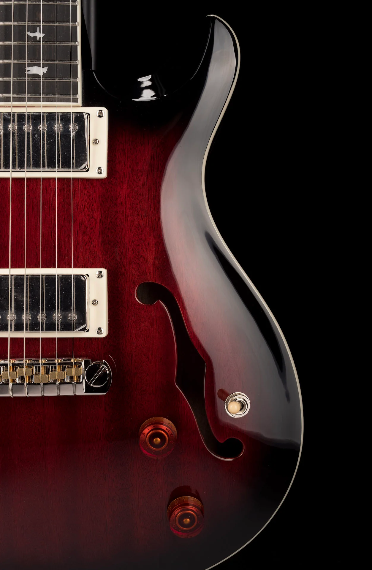 Pre Owned PRS SE Hollowbody Standard Fire Red Burst with HSC - Image 9