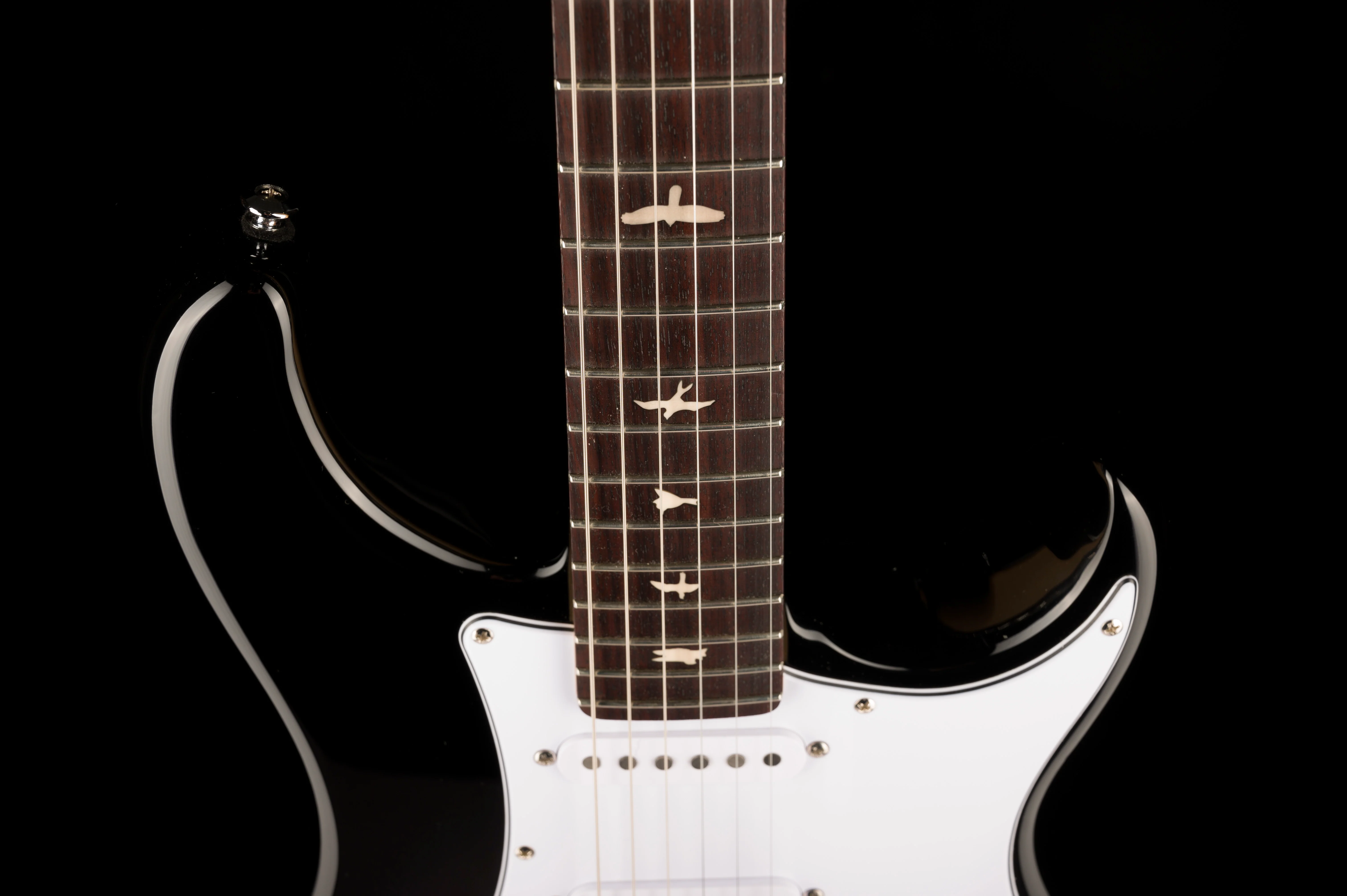 Pre Owned PRS SE Silver Sky Piano Black Electric Guitar With Gig Bag - Image 3