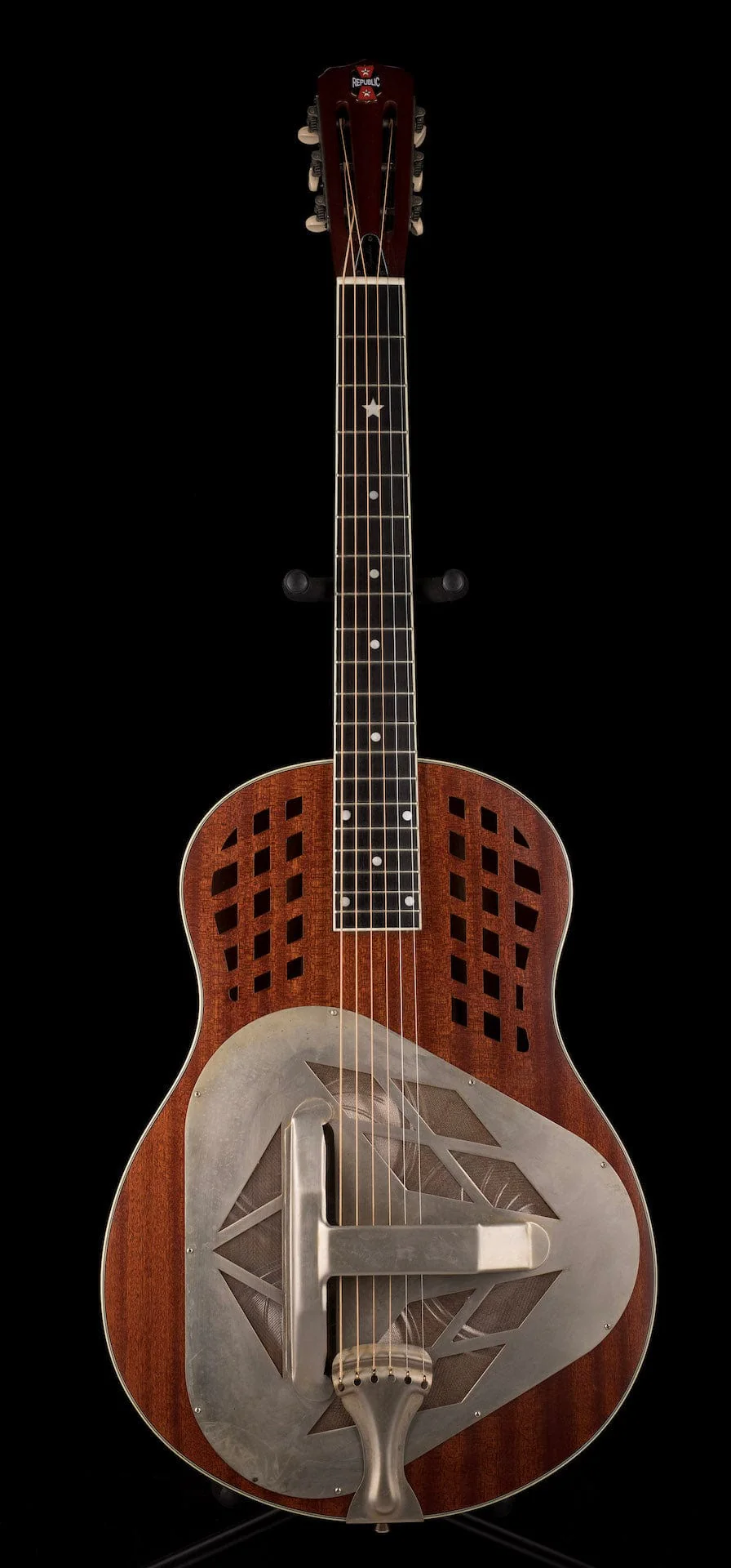 Pre Owned Republic Tricone Woody Resonator Acoustic Guitar With Soft Case - Image 2