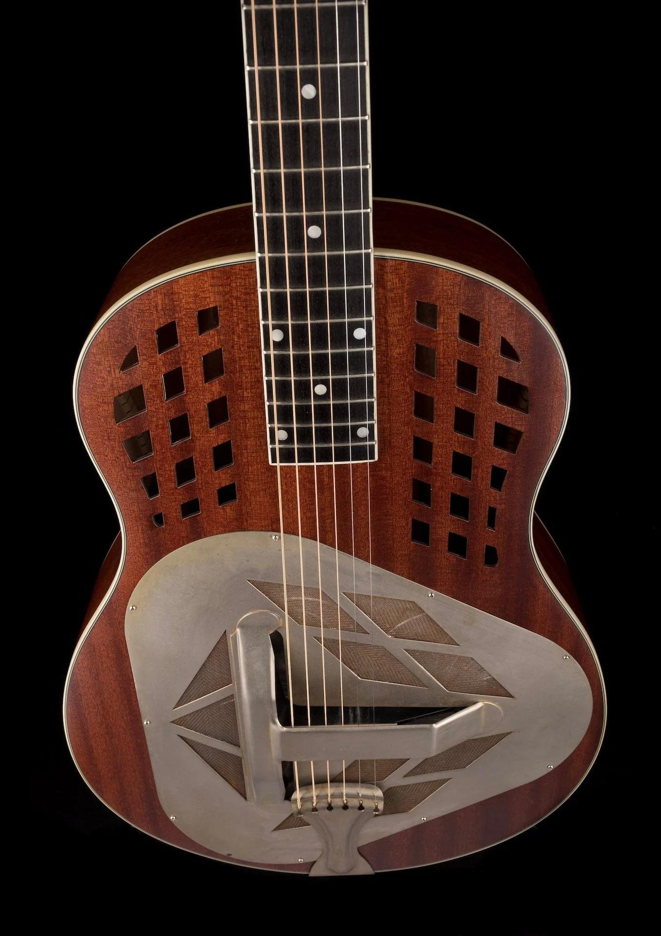Pre Owned Republic Tricone Woody Resonator Acoustic Guitar With Soft Case - Image 4