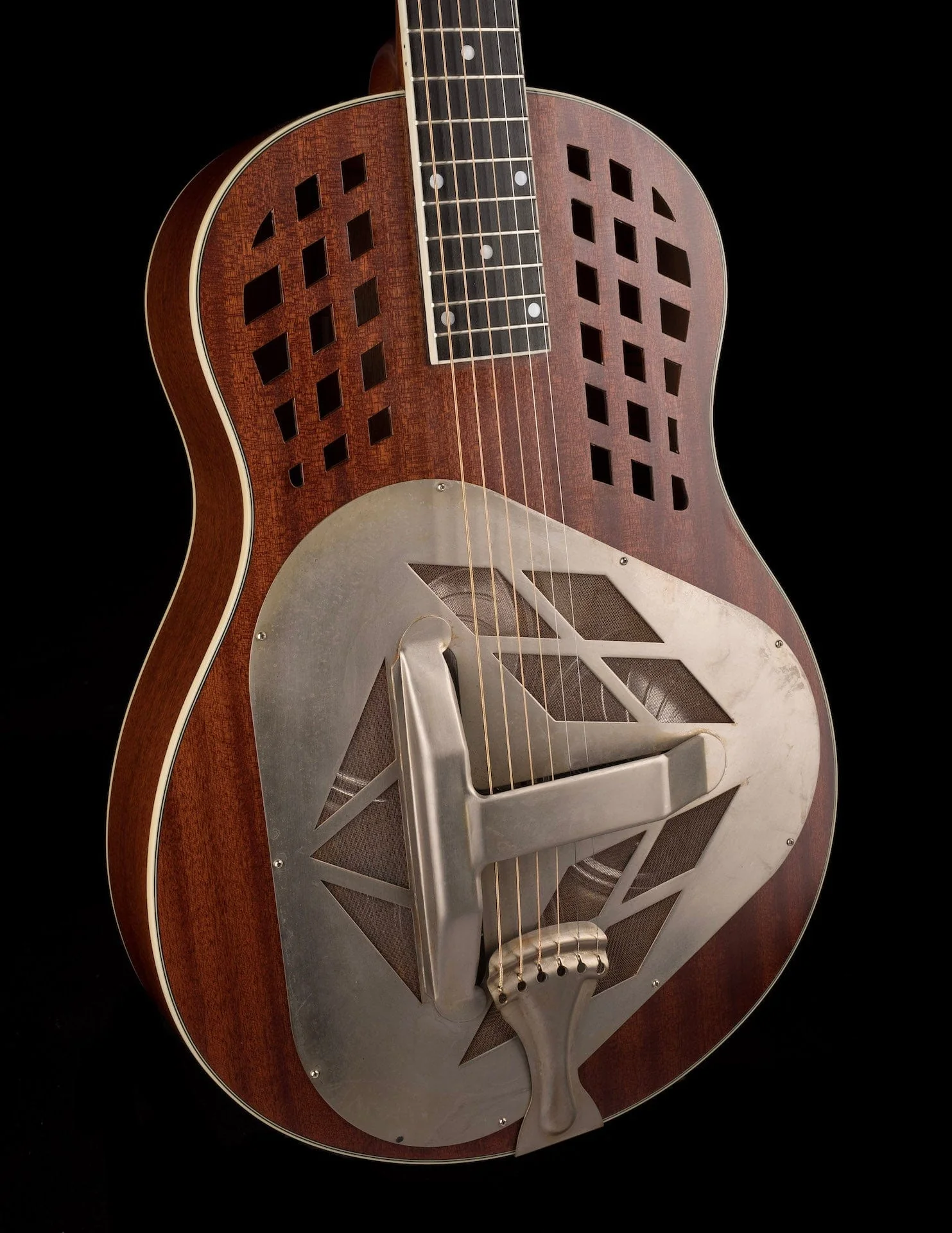 Pre Owned Republic Tricone Woody Resonator Acoustic Guitar With Soft Case - Image 7