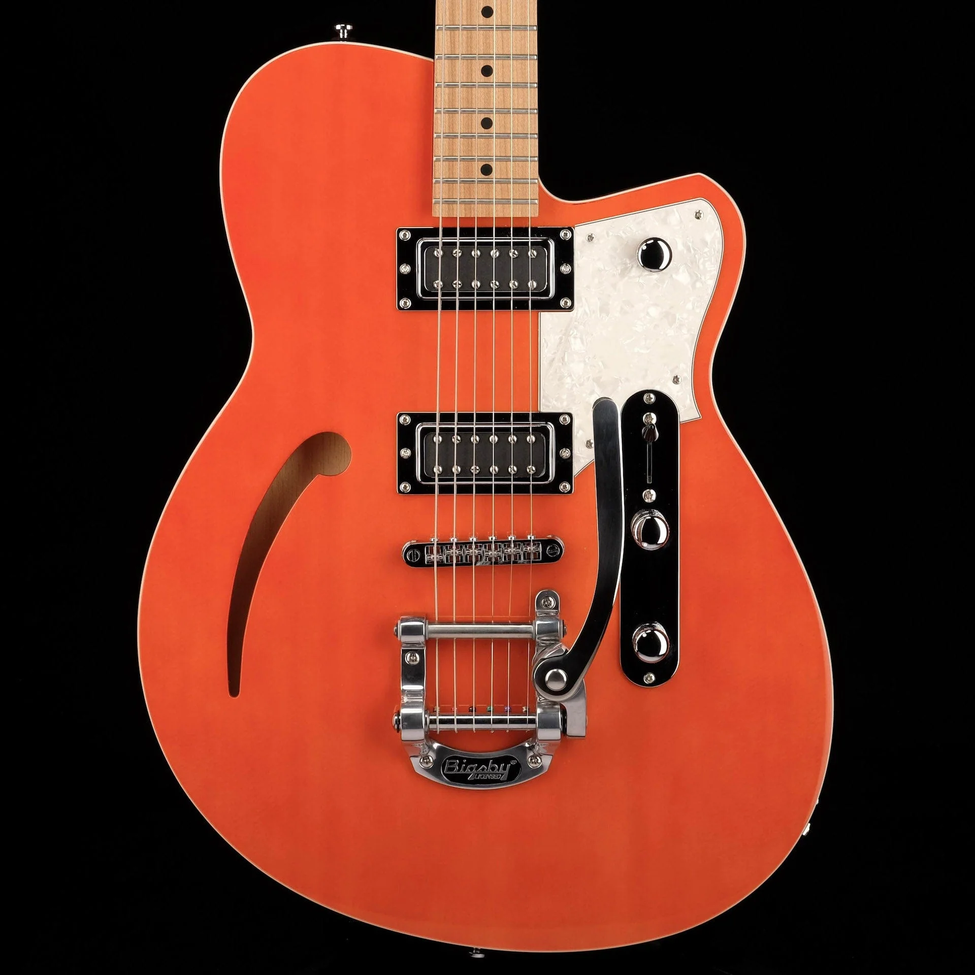 Pre Owned Reverend Club King RB Rock Orange With Bigsby With OHSC