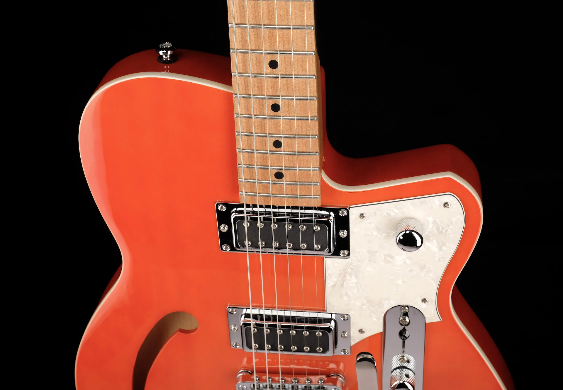 Pre Owned Reverend Club King RB Rock Orange With Bigsby With OHSC - Image 3