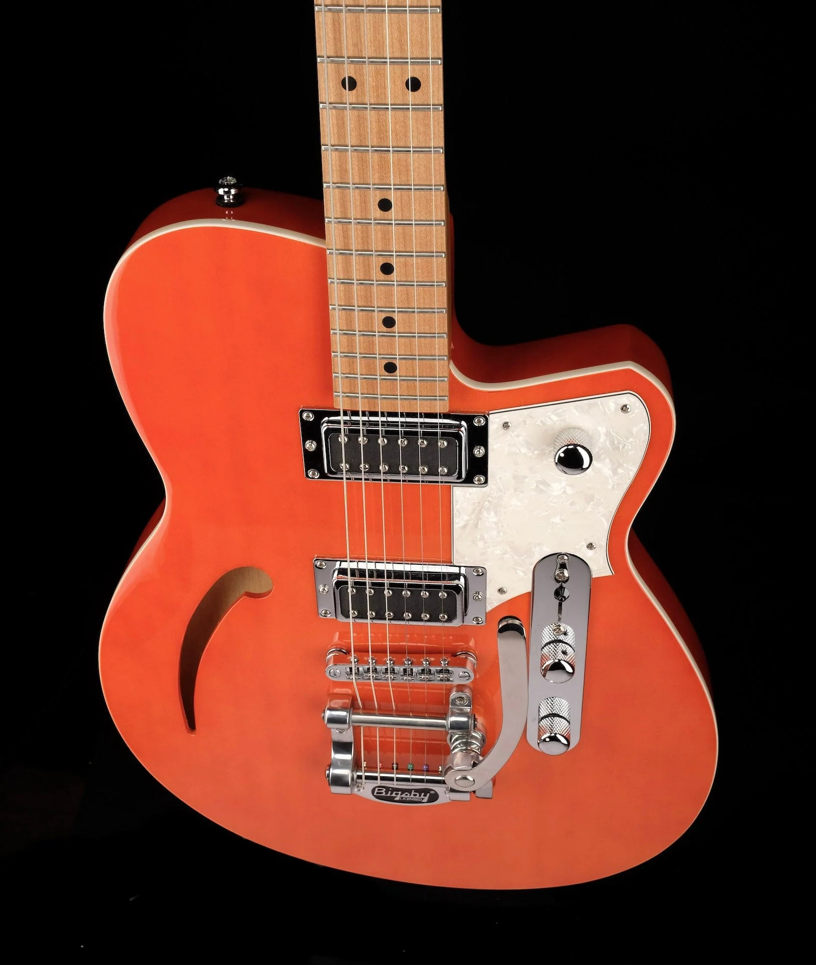 Pre Owned Reverend Club King RB Rock Orange With Bigsby With OHSC - Image 4