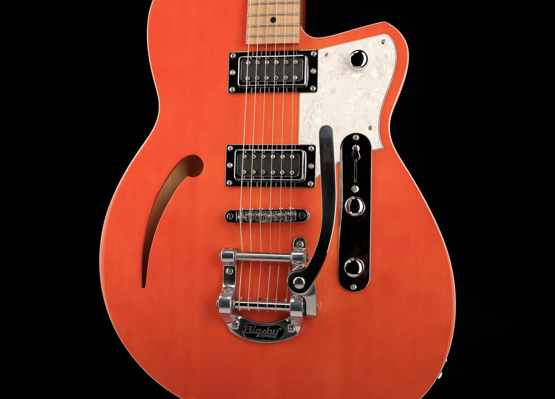 Pre Owned Reverend Club King RB Rock Orange With Bigsby With OHSC - Image 6