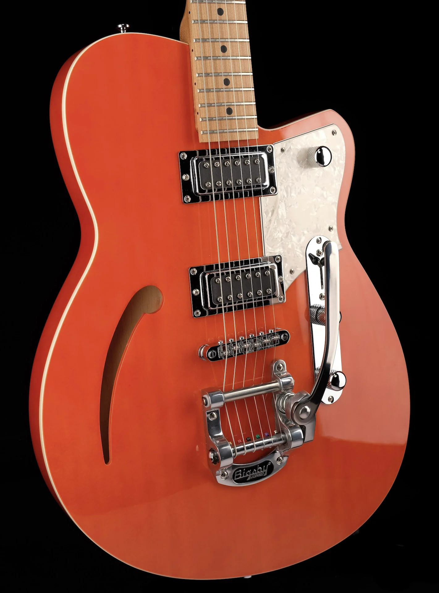 Pre Owned Reverend Club King RB Rock Orange With Bigsby With OHSC - Image 9