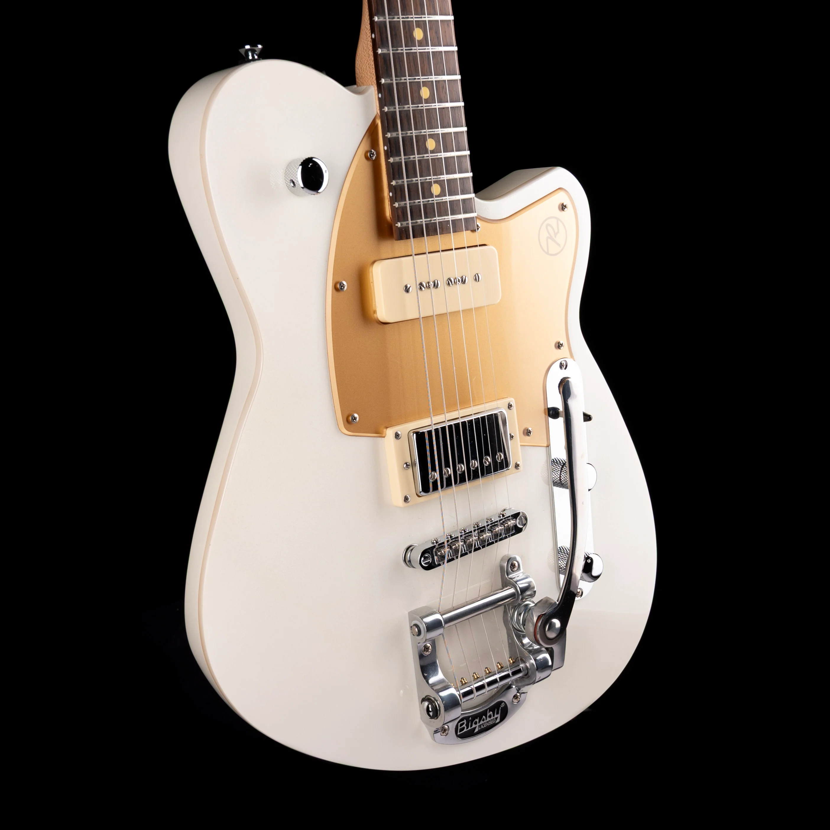 Pre Owned Reverend Double Agent W Metallic Silver Freeze with Gig Bag - Image 5
