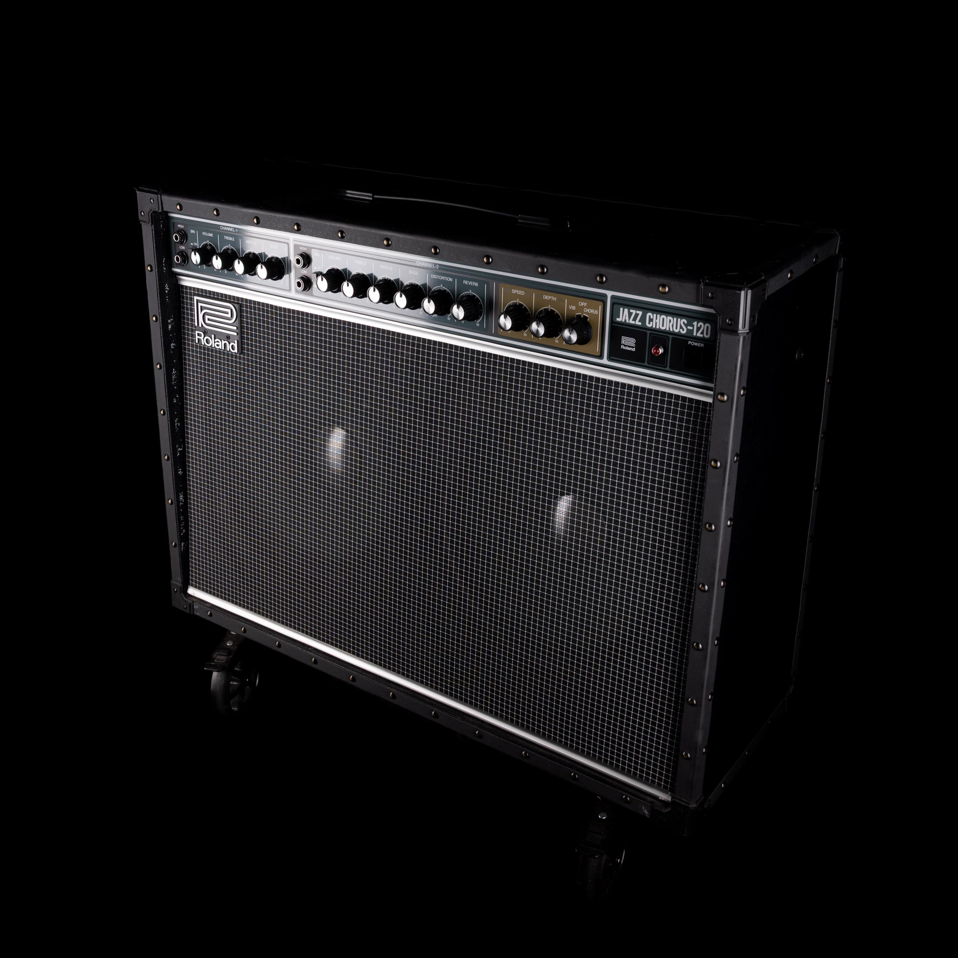 Pre Owned Roland JC-120 Guitar Amp Combo With Footswitch and Cover - Z2M6789 - Image 2