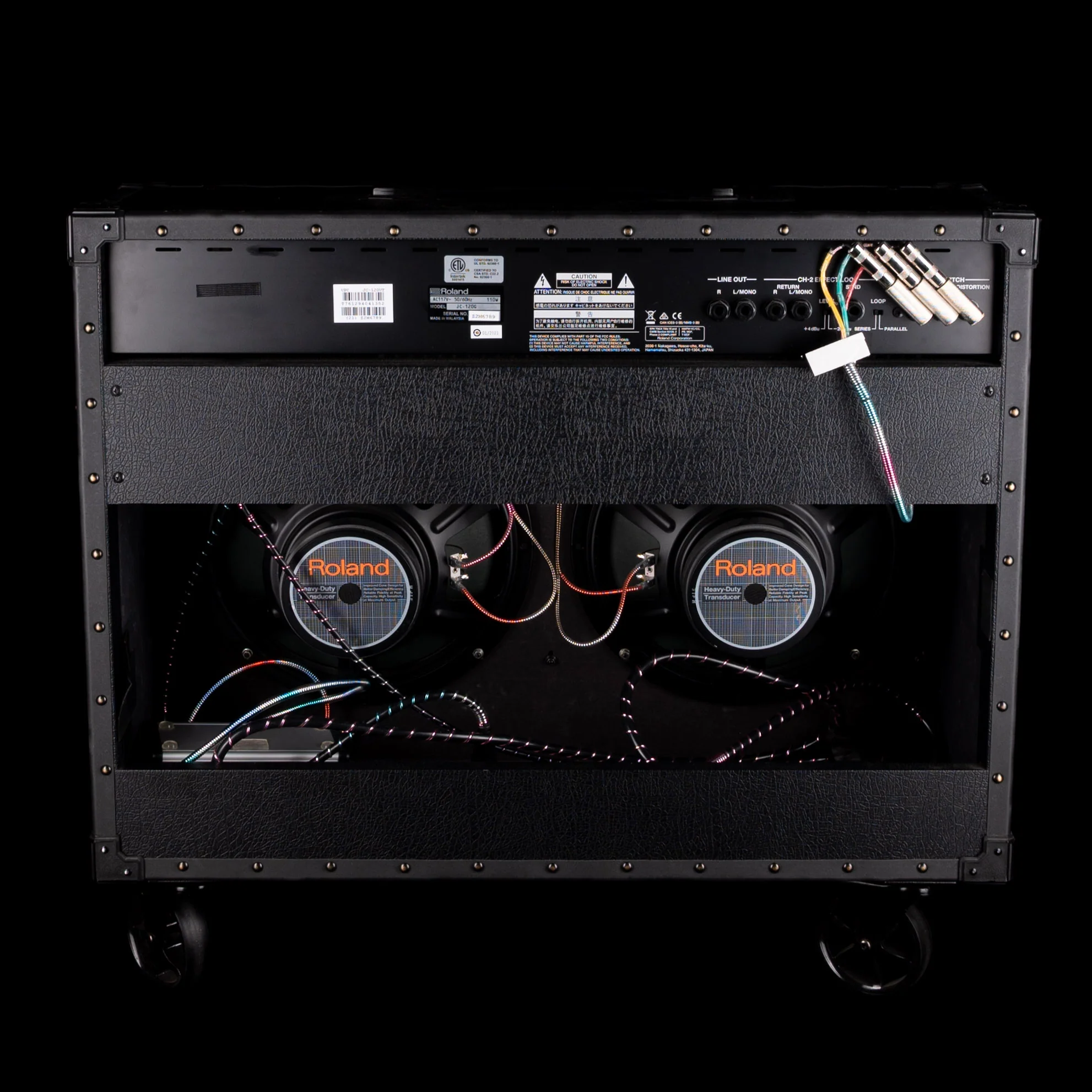 Pre Owned Roland JC-120 Guitar Amp Combo With Footswitch and Cover - Z2M6789 - Image 8