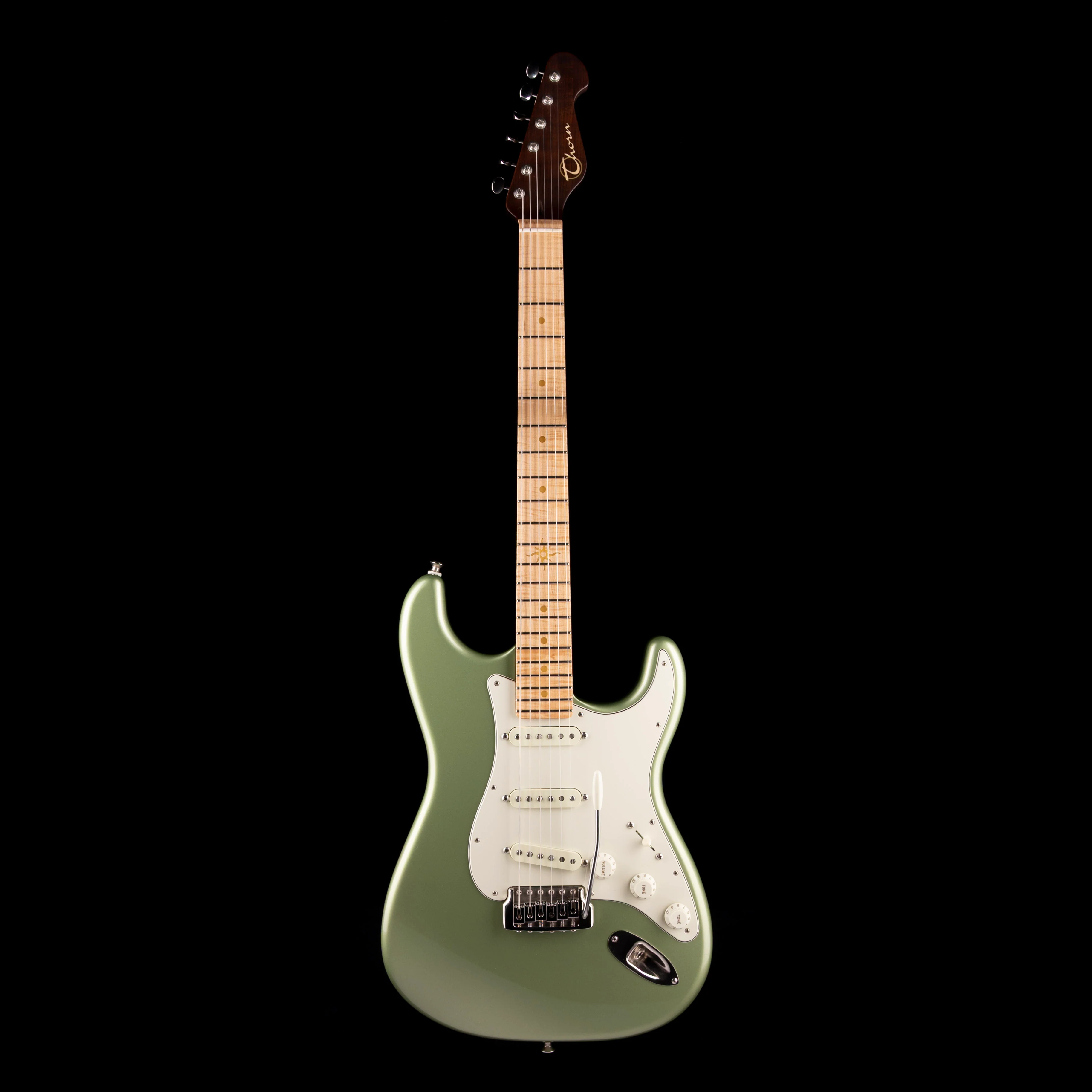 Pre Owned Ron Thorn Guitars SoCal R/S Lime Gold With OHSC - Image 2