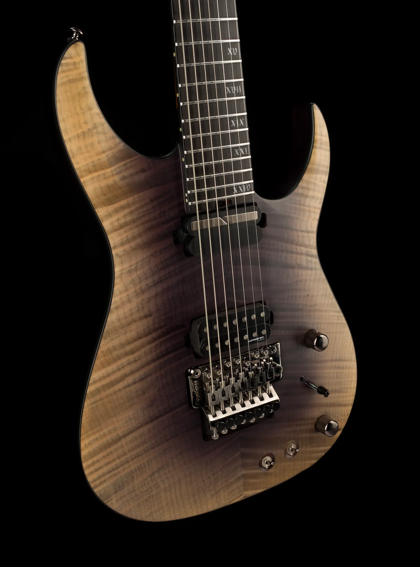 Pre Owned Schechter Schecter Banshee Mach-7 FR-S Electric Guitar - Fallout Burst With Case - Image 10