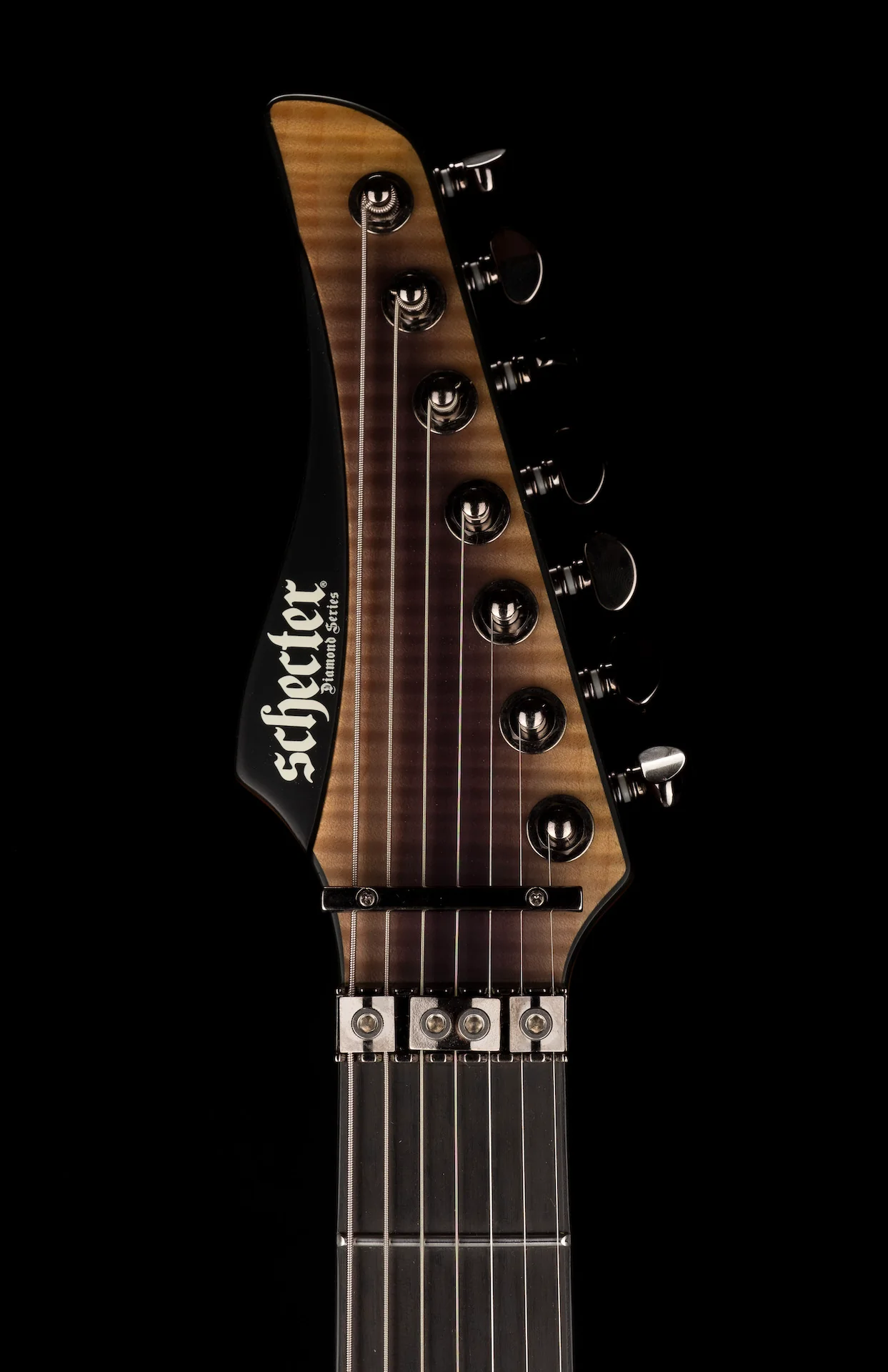 Pre Owned Schechter Schecter Banshee Mach-7 FR-S Electric Guitar - Fallout Burst With Case - Image 12