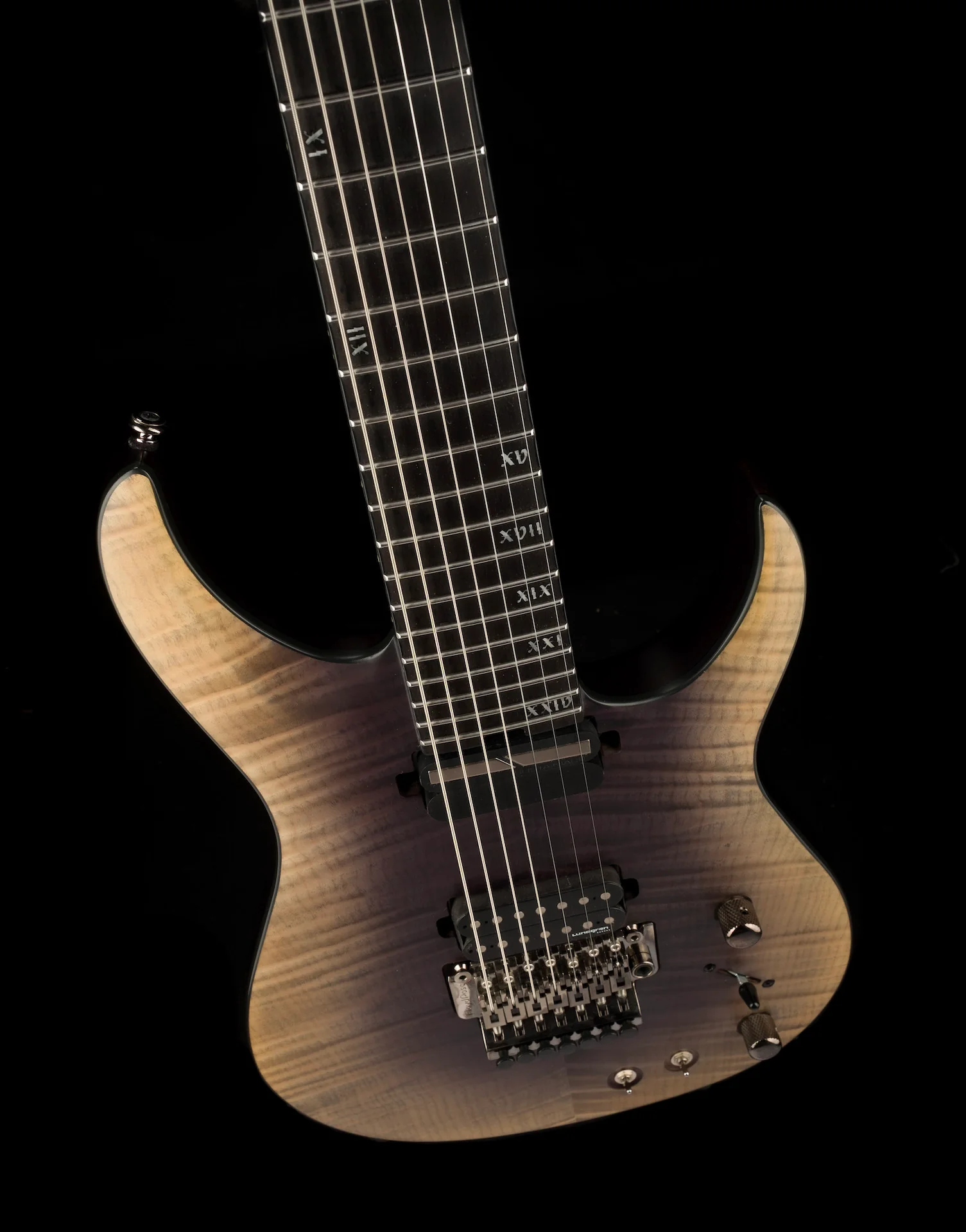 Pre Owned Schechter Schecter Banshee Mach-7 FR-S Electric Guitar - Fallout Burst With Case - Image 4