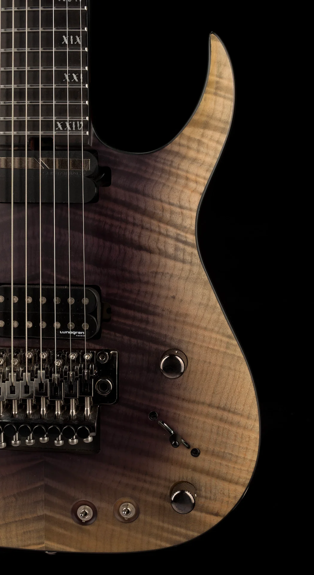 Pre Owned Schechter Schecter Banshee Mach-7 FR-S Electric Guitar - Fallout Burst With Case - Image 9