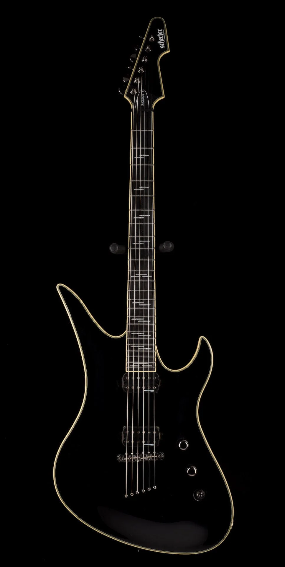 Pre Owned Schecter Avenger Blackjack Black Electric Guitar With OHSC - Image 2