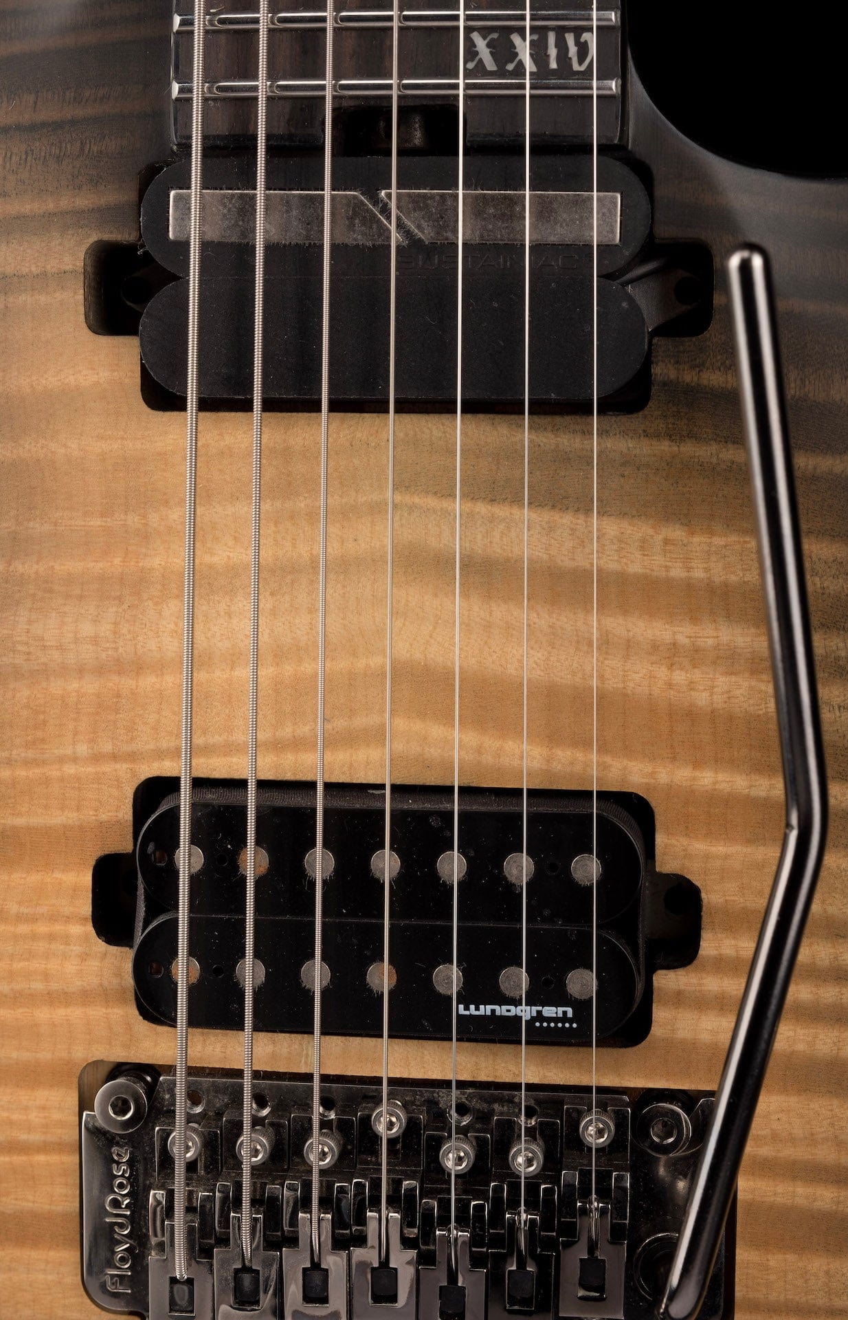 Pre Owned Schecter Banshee Mach-7 FR-S 7-String Ember Burst Electric Guitar With Bag - Image 7