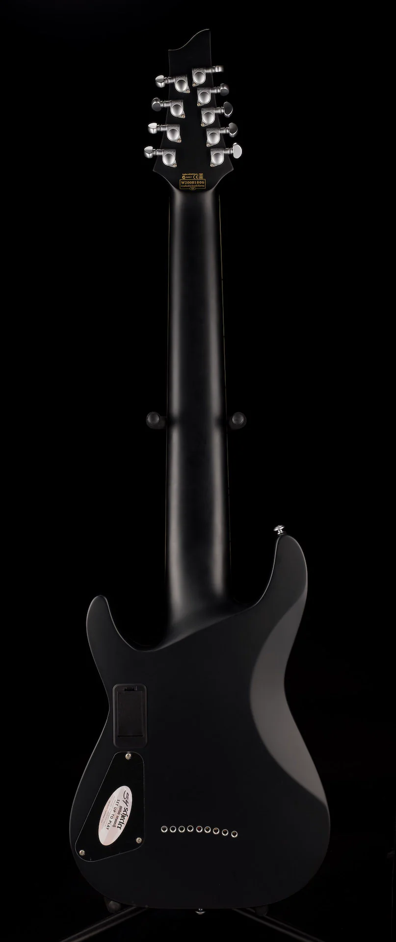 Pre Owned Schecter Damien Platinum 9-string Matte Black Electric Guitar With Gig Bag - Image 14