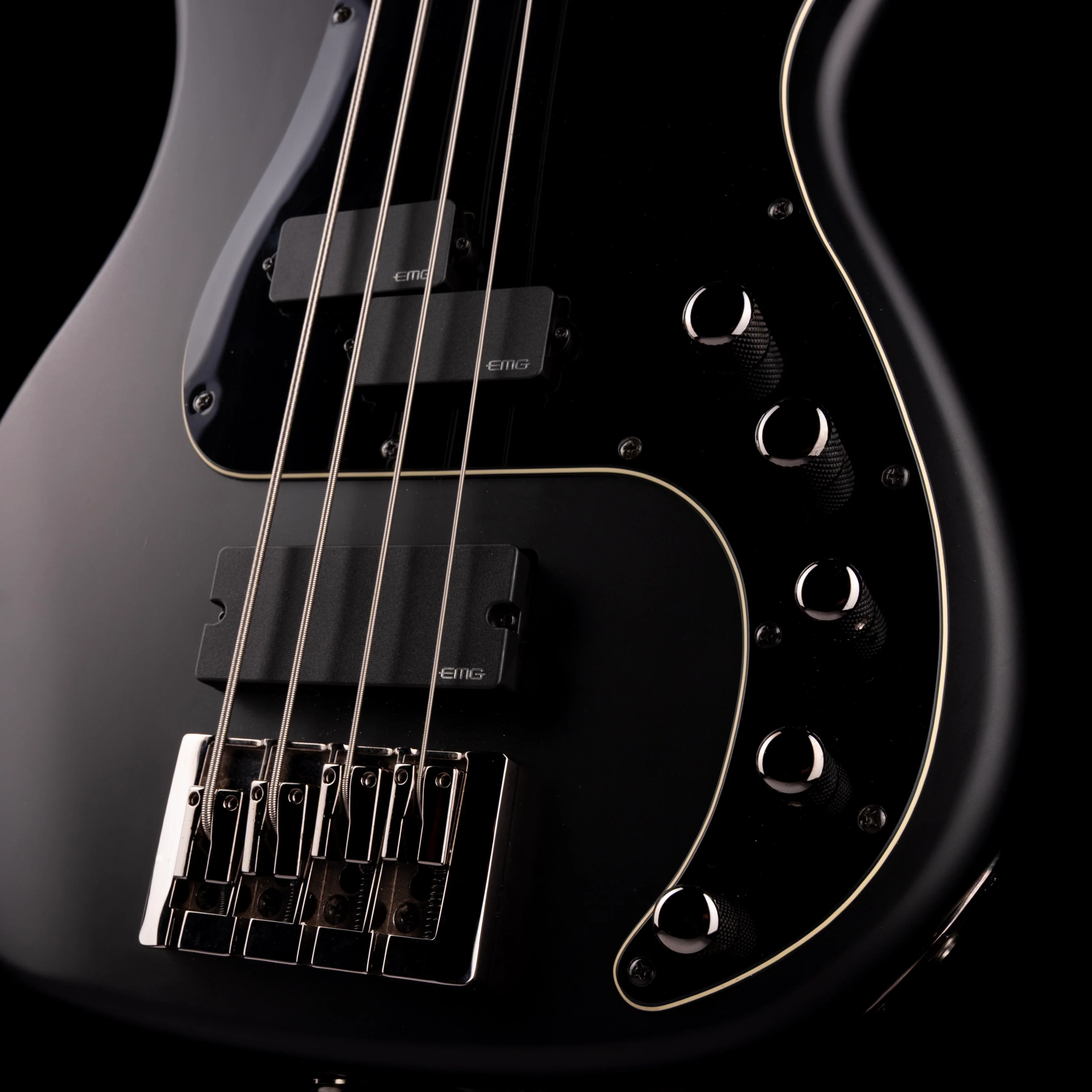 Pre-Owned Schecter Diamond-P Custom-4 Active - Satin Black - Image 5