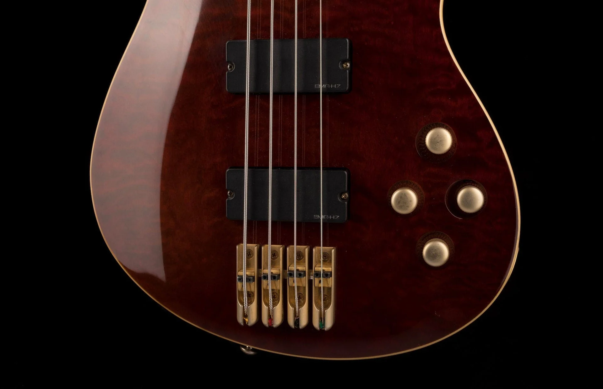 Pre Owned Schecter Diamond Series Made in Korea C-4 Bass Crimson Stain With Gig Bag - Image 5
