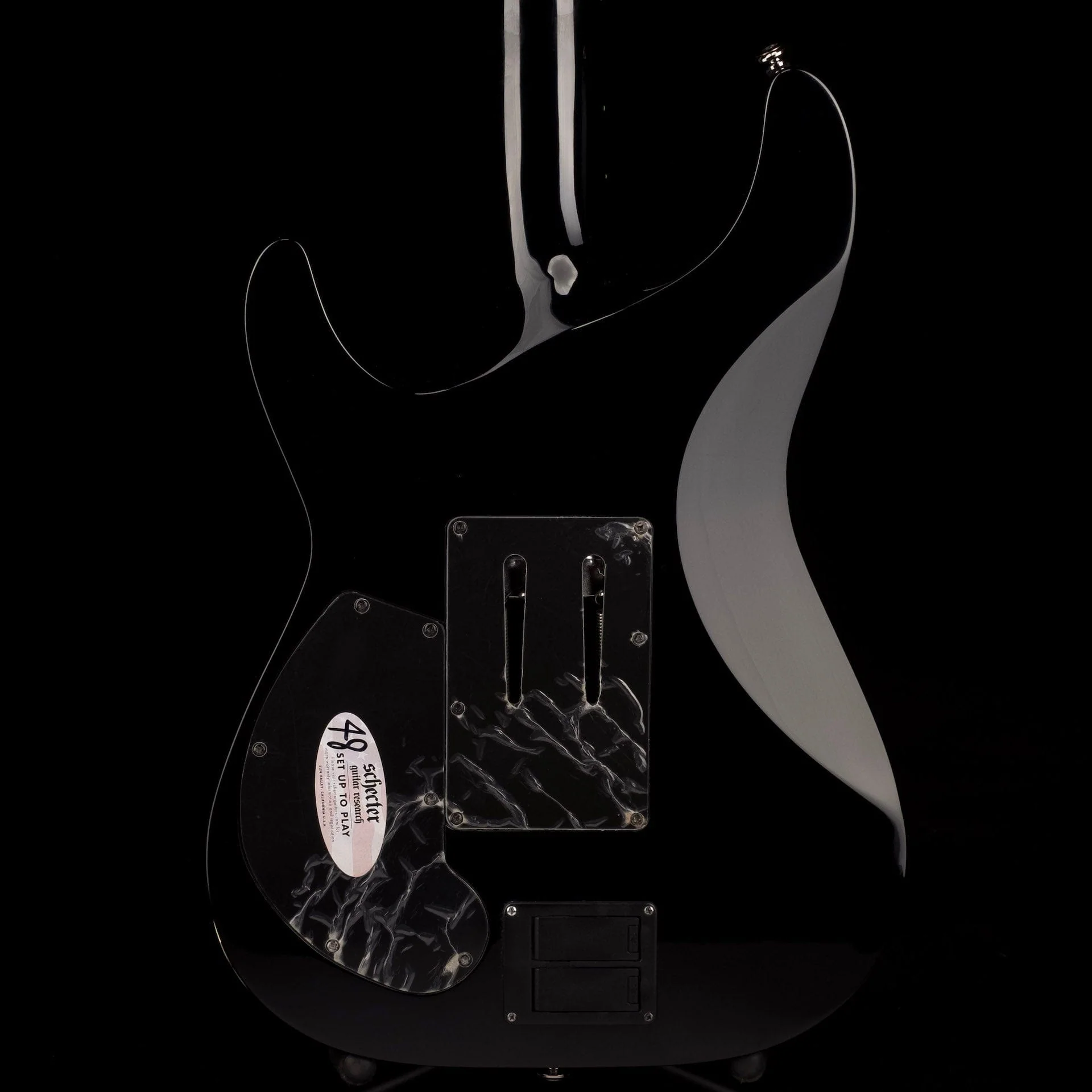 Pre Owned Schecter Hellraiser 6 C-1 FR S Gloss Black Electric Guitar With Bag - Image 12