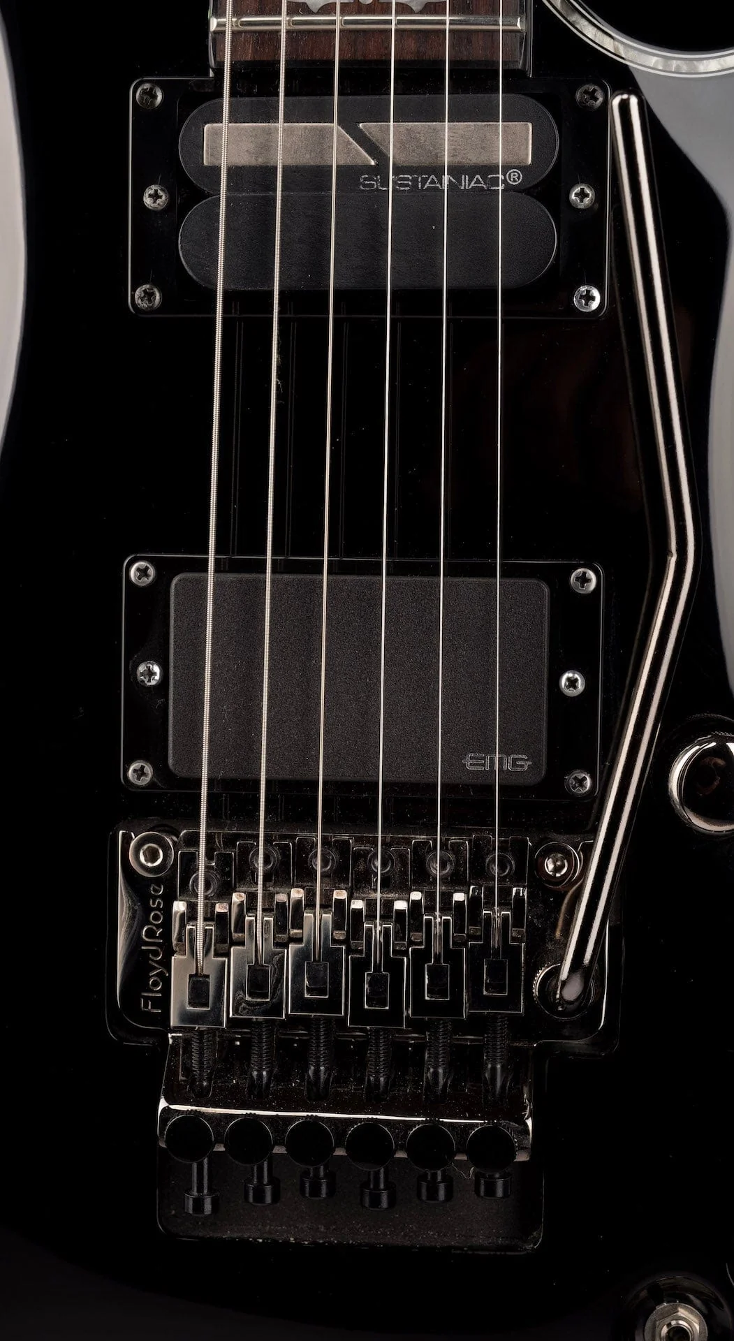 Pre Owned Schecter Hellraiser 6 C-1 FR S Gloss Black Electric Guitar With Bag - Image 6