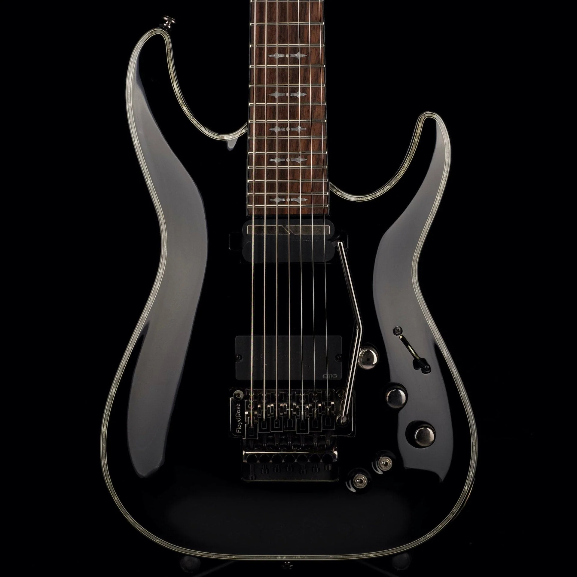 Pre Owned Schecter Hellraiser C-7 FR-S 7-string Black Electric Guitar With Bag