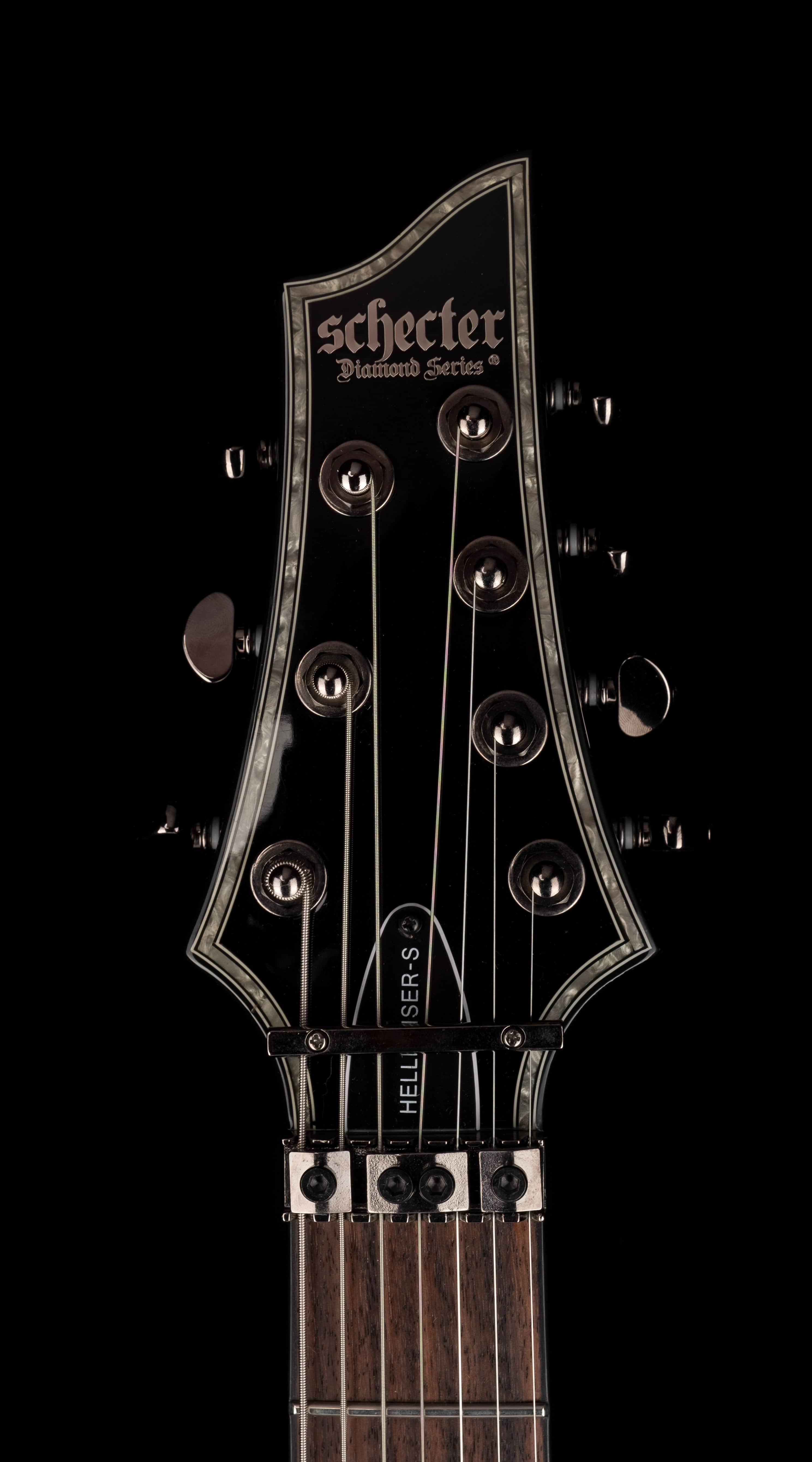 Pre Owned Schecter Hellraiser C-7 FR-S 7-string Black Electric Guitar With Bag - Image 12