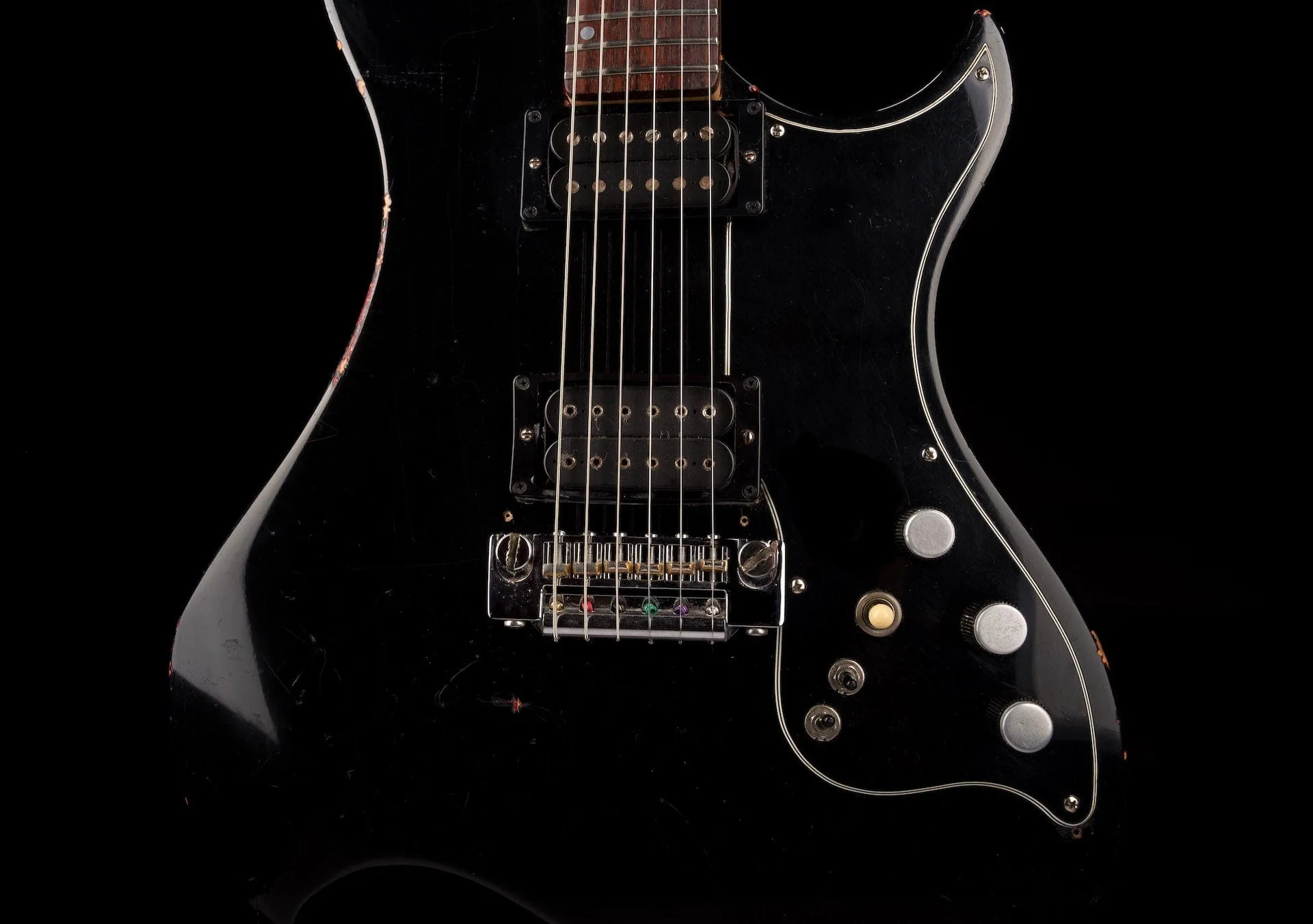 Pre Owned Silver Street Nightwing Black Electric Guitar With Gig Bag - Image 6