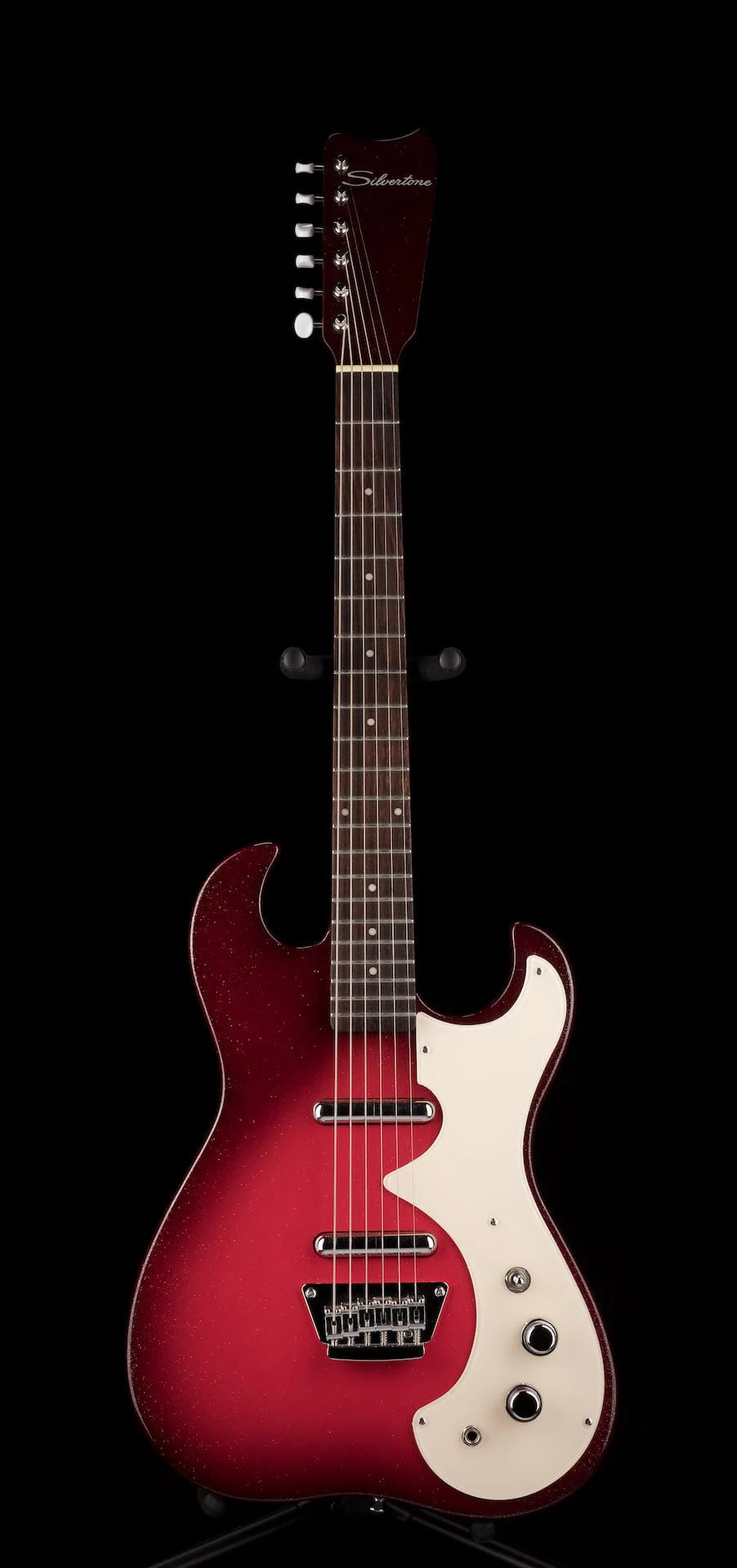 Pre Owned Silvertone 1449 Reissue Red Silver Flake Burst - Image 2