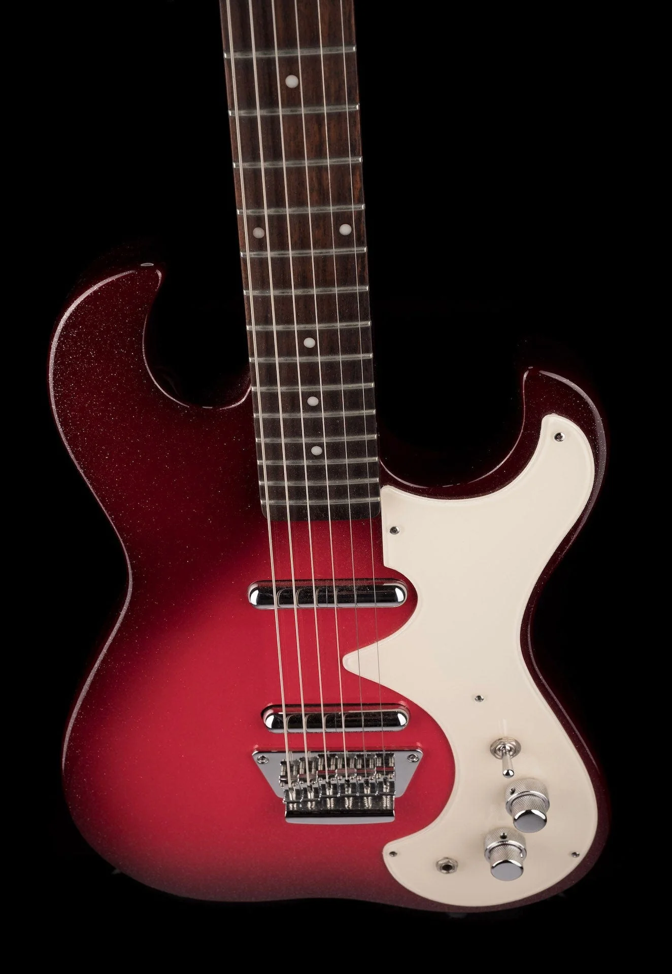 Pre Owned Silvertone 1449 Reissue Red Silver Flake Burst - Image 4