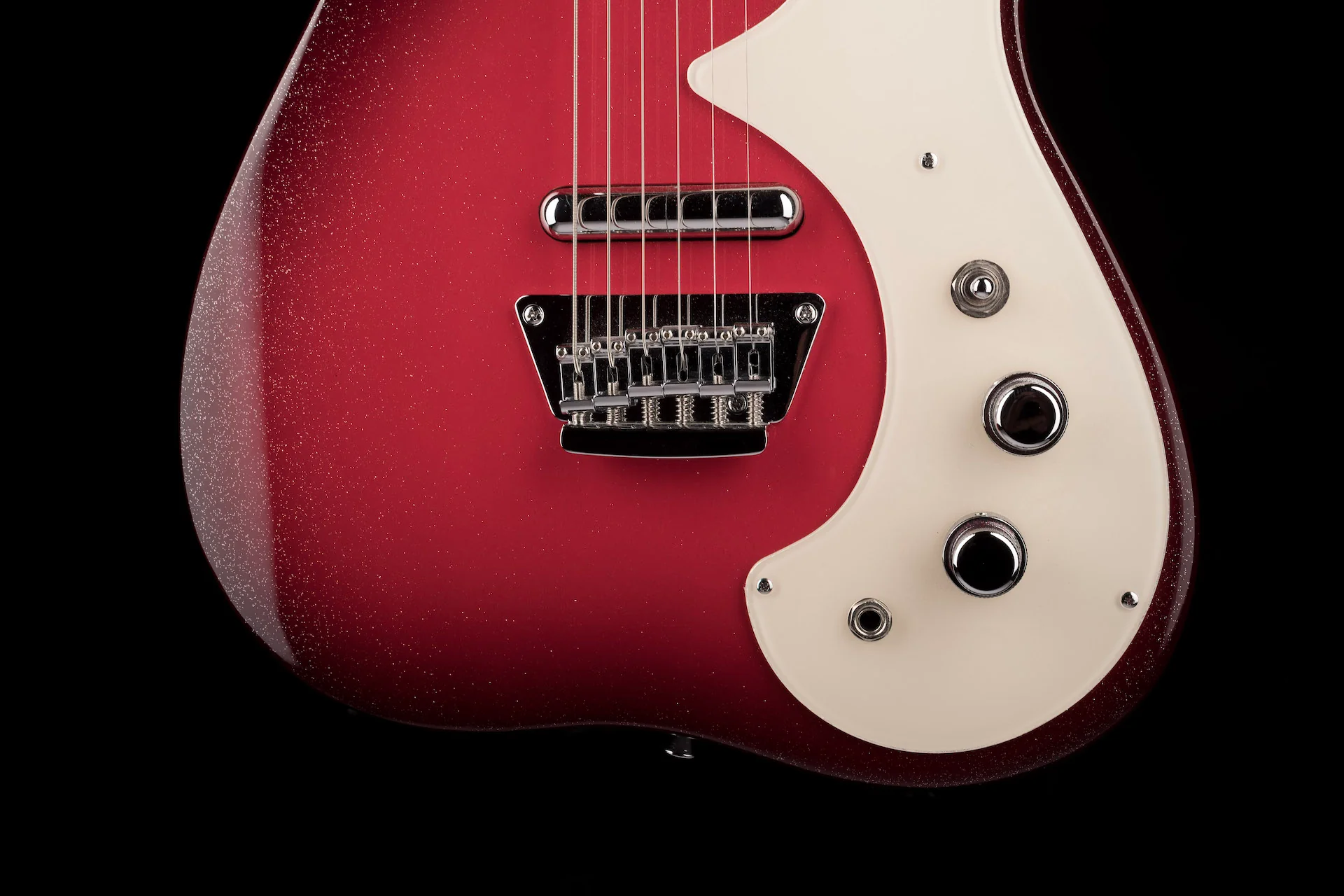 Pre Owned Silvertone 1449 Reissue Red Silver Flake Burst - Image 5