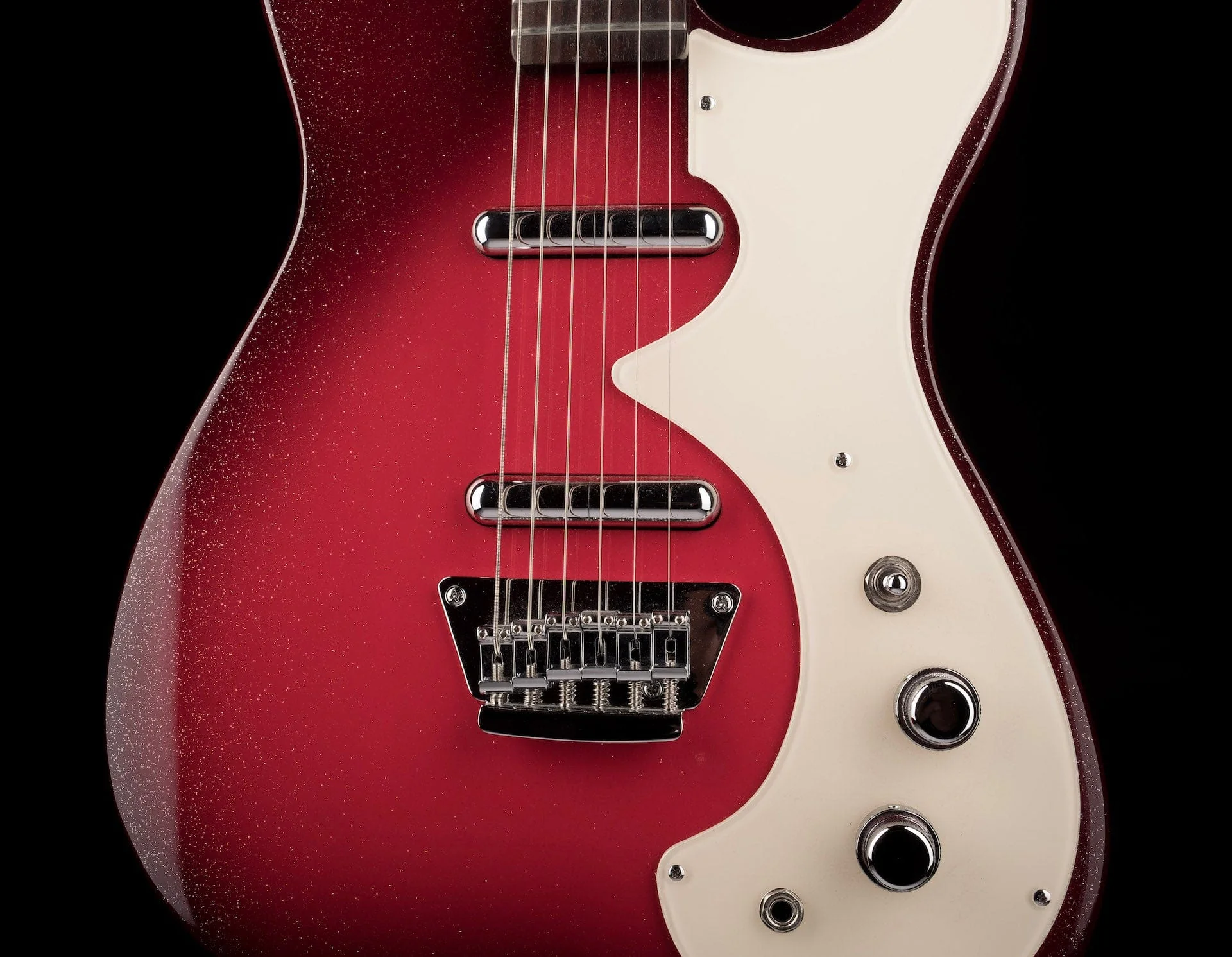 Pre Owned Silvertone 1449 Reissue Red Silver Flake Burst - Image 6