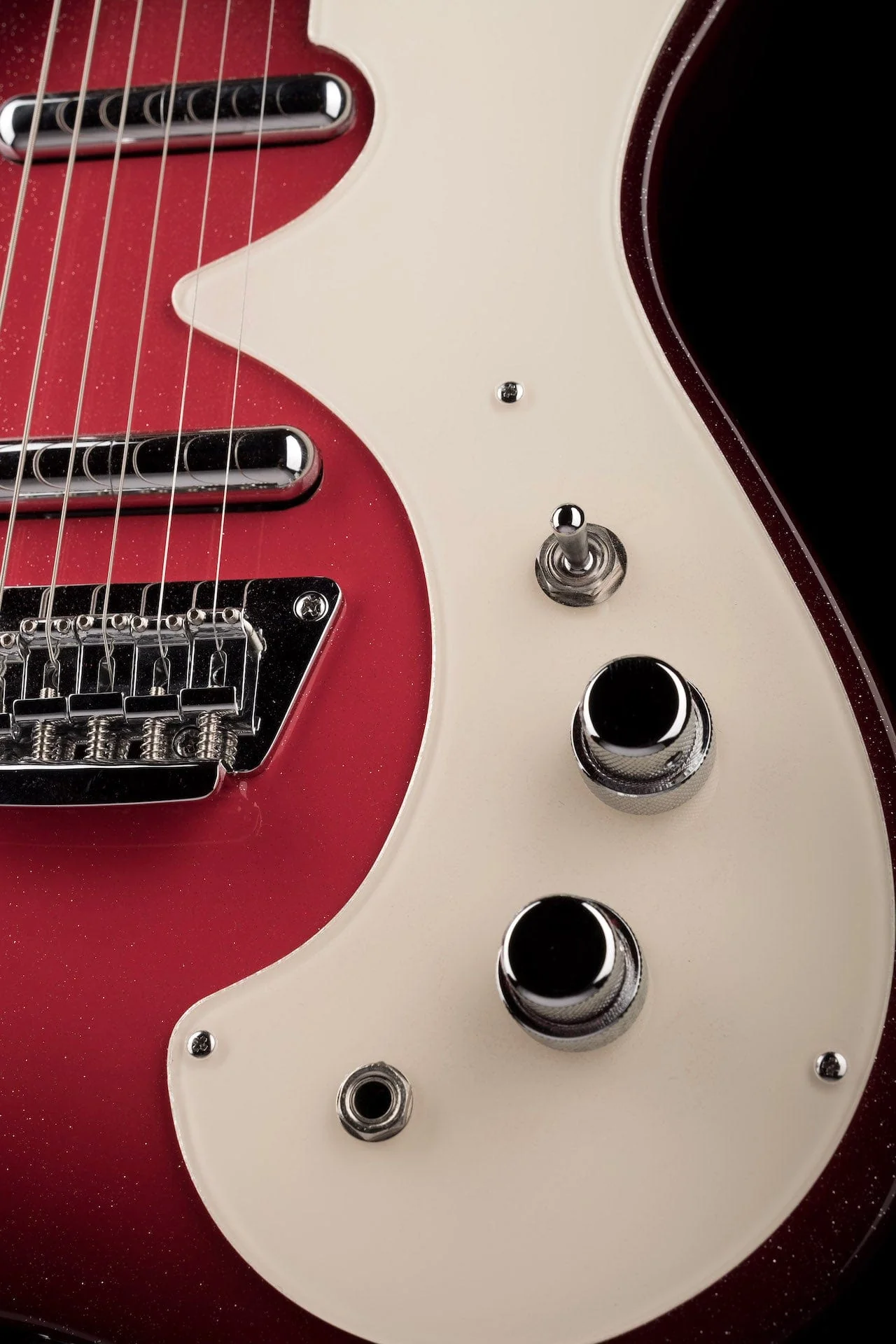 Pre Owned Silvertone 1449 Reissue Red Silver Flake Burst - Image 8