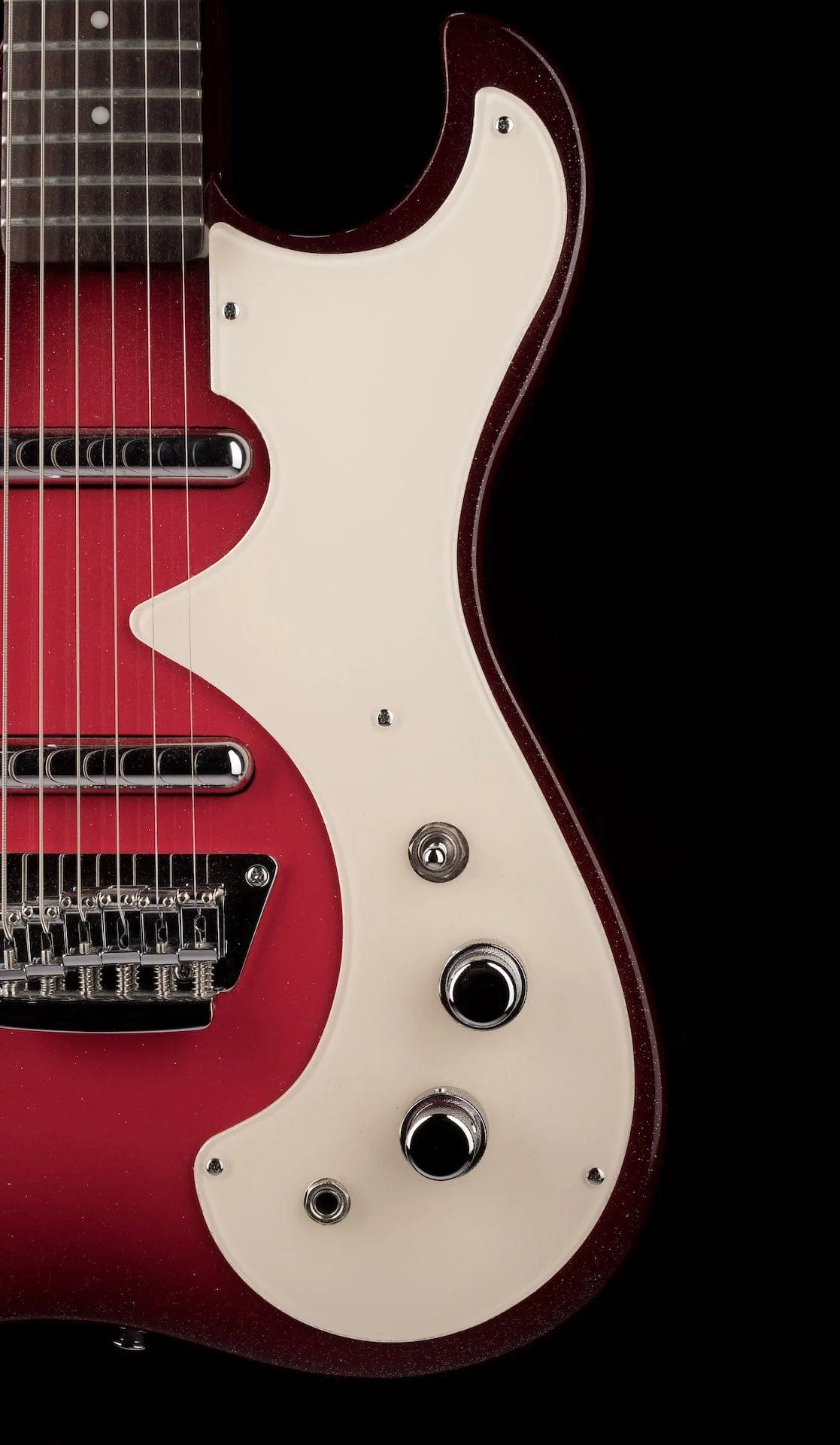 Pre Owned Silvertone 1449 Reissue Red Silver Flake Burst - Image 9