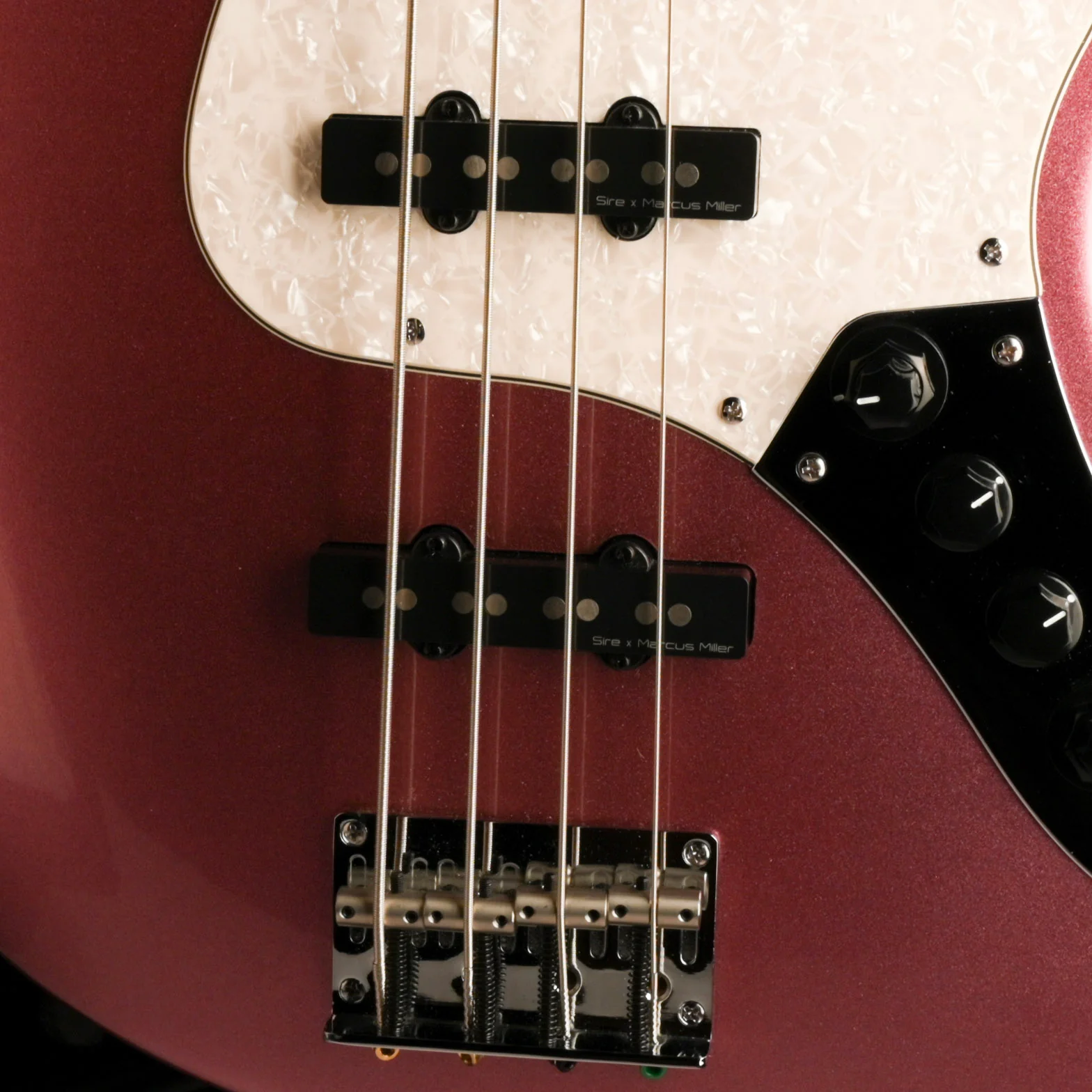 Pre Owned Sire M7 Marcus Miller Bass Metallic Burgundy With Case - Image 4