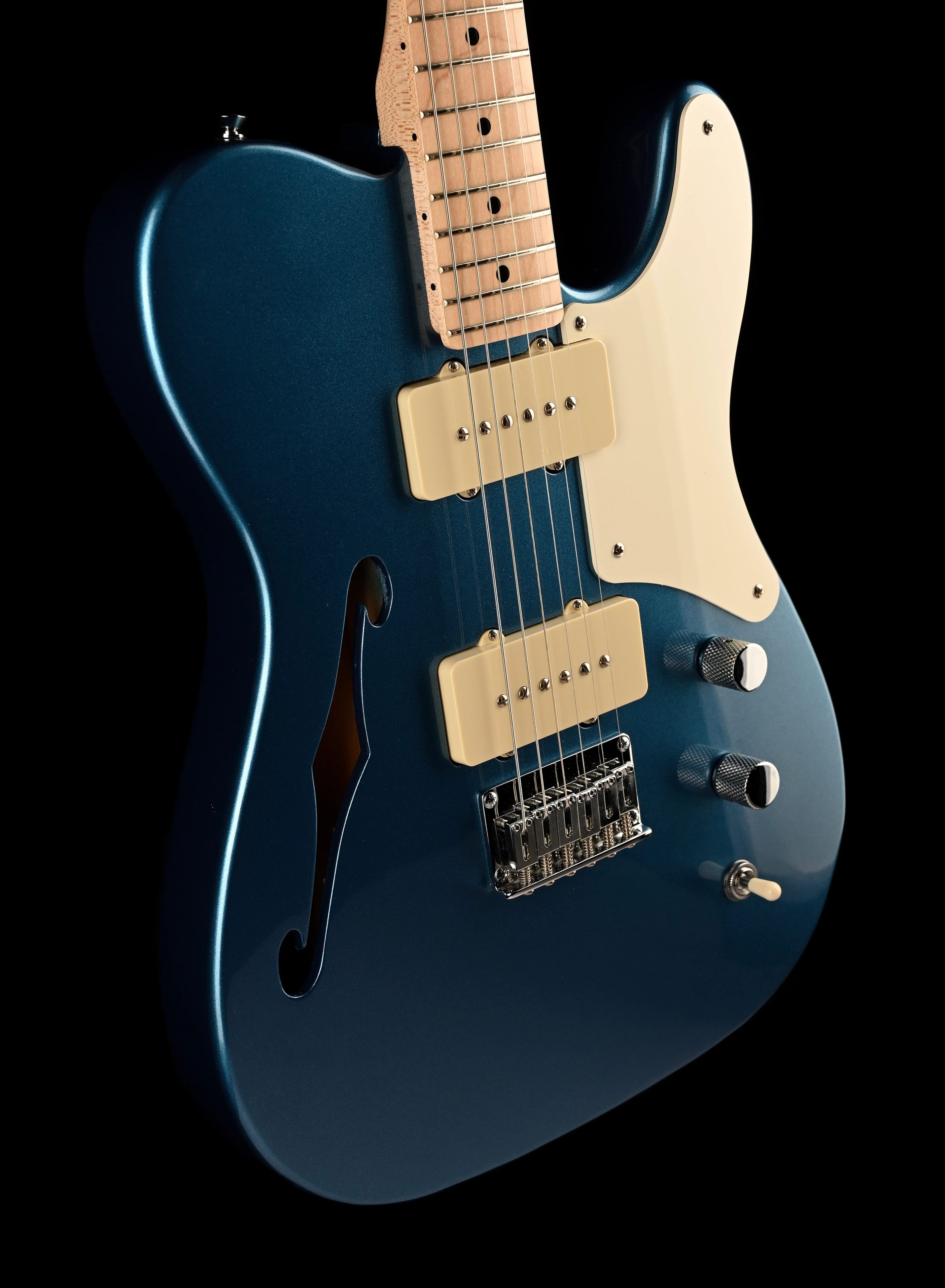 Used Squier Paranormal Cabronita Telecaster Thinline Guitar Lake Placid Blue With Gig Bag - Image 10