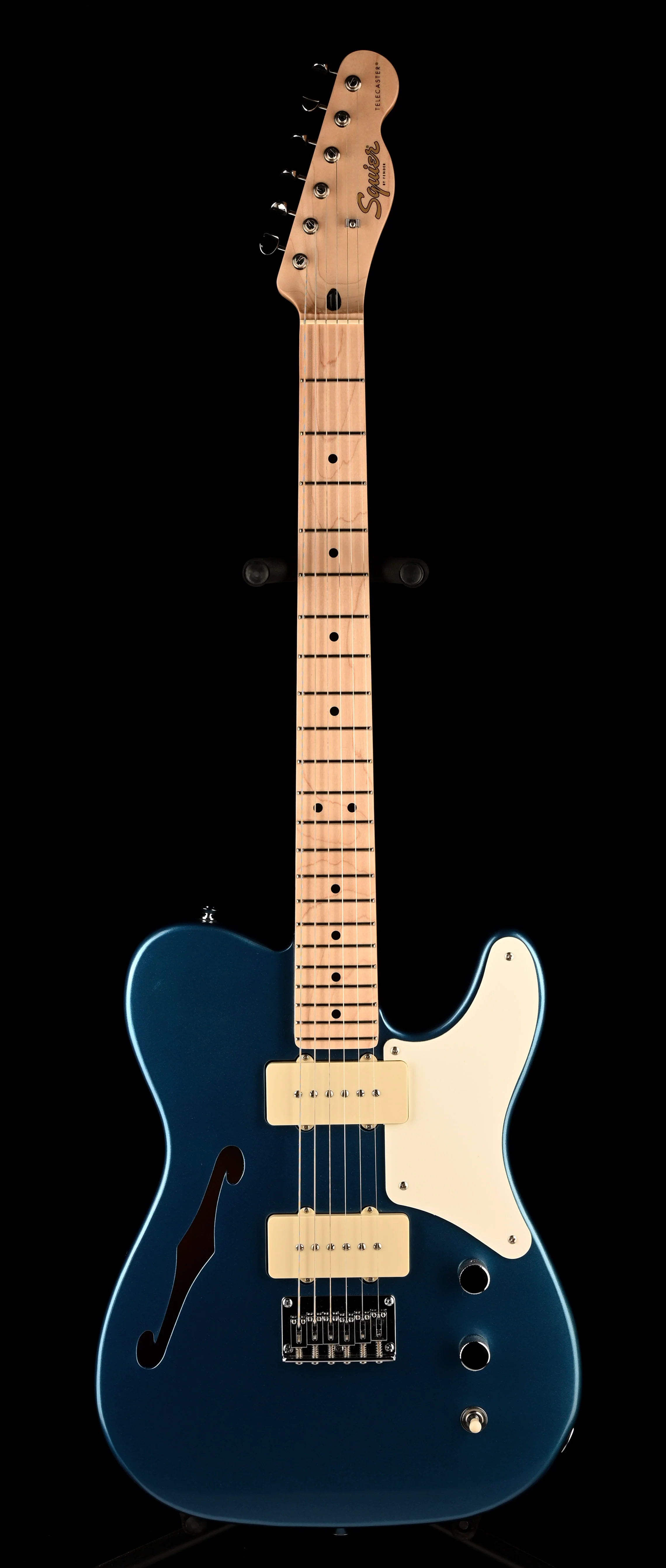 Used Squier Paranormal Cabronita Telecaster Thinline Guitar Lake Placid Blue With Gig Bag - Image 2