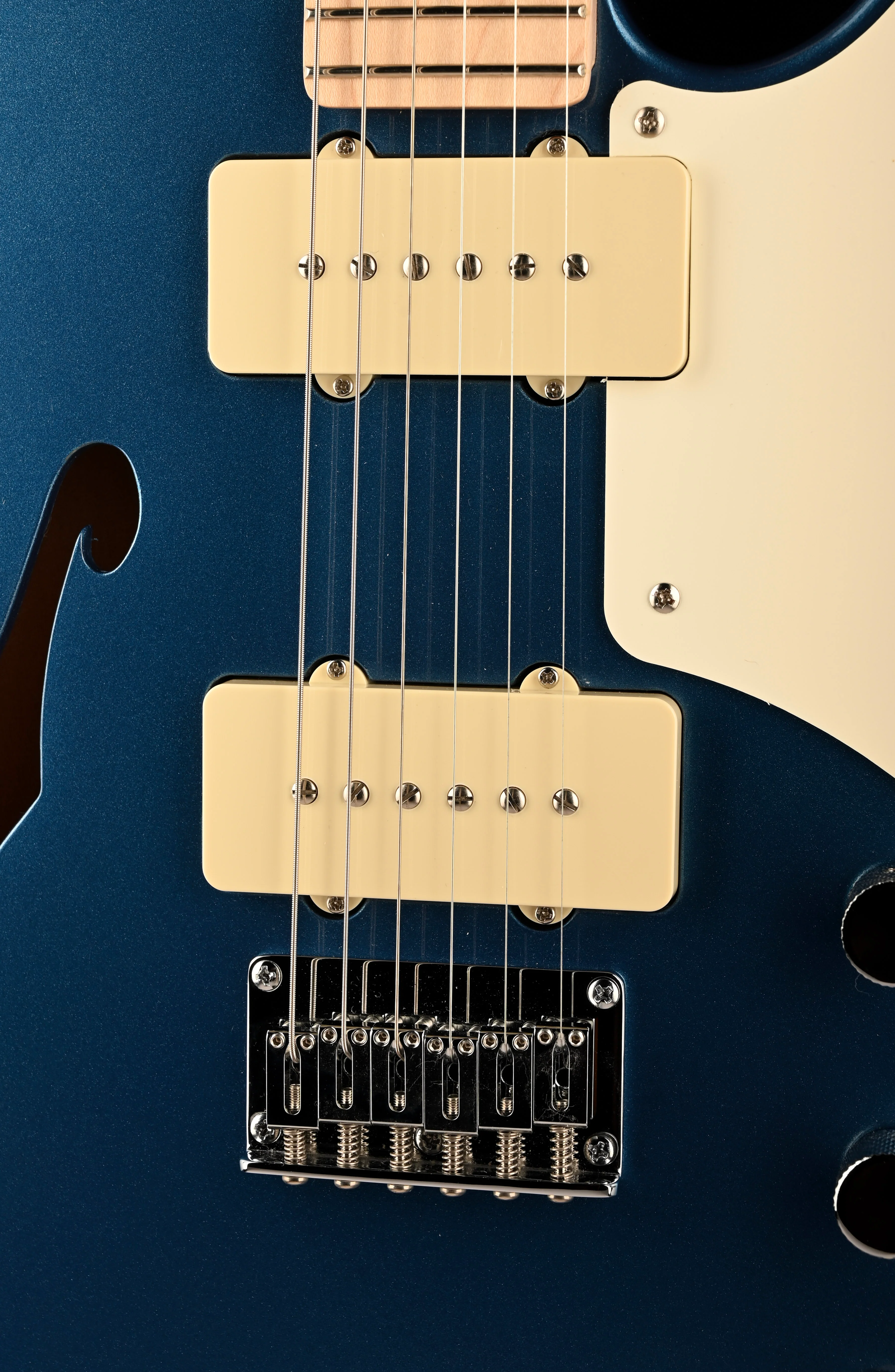 Used Squier Paranormal Cabronita Telecaster Thinline Guitar Lake Placid Blue With Gig Bag - Image 7