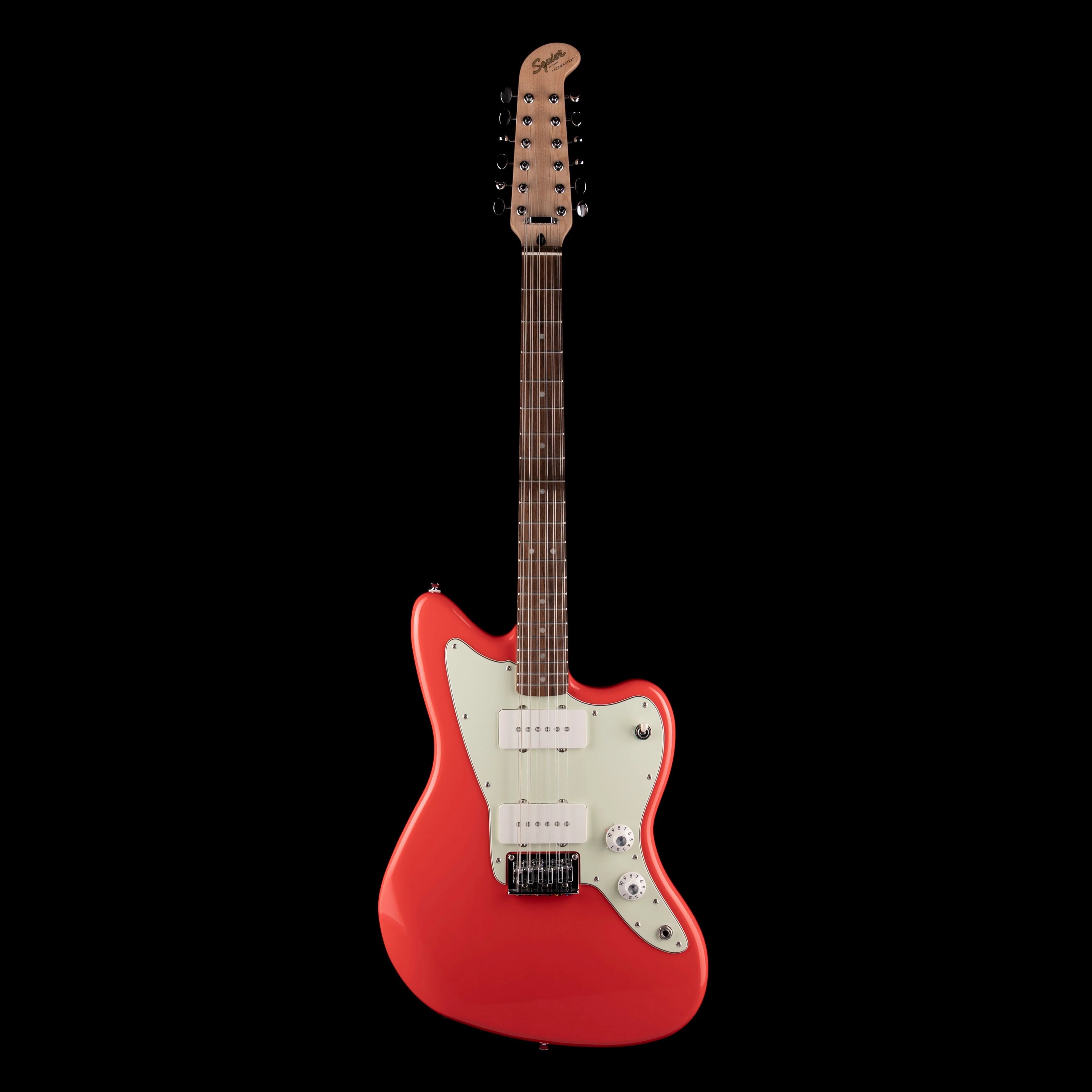 Pre Owned Squier Paranormal Jazzmaster XII	Fiesta Red With Gig Bag - Image 2
