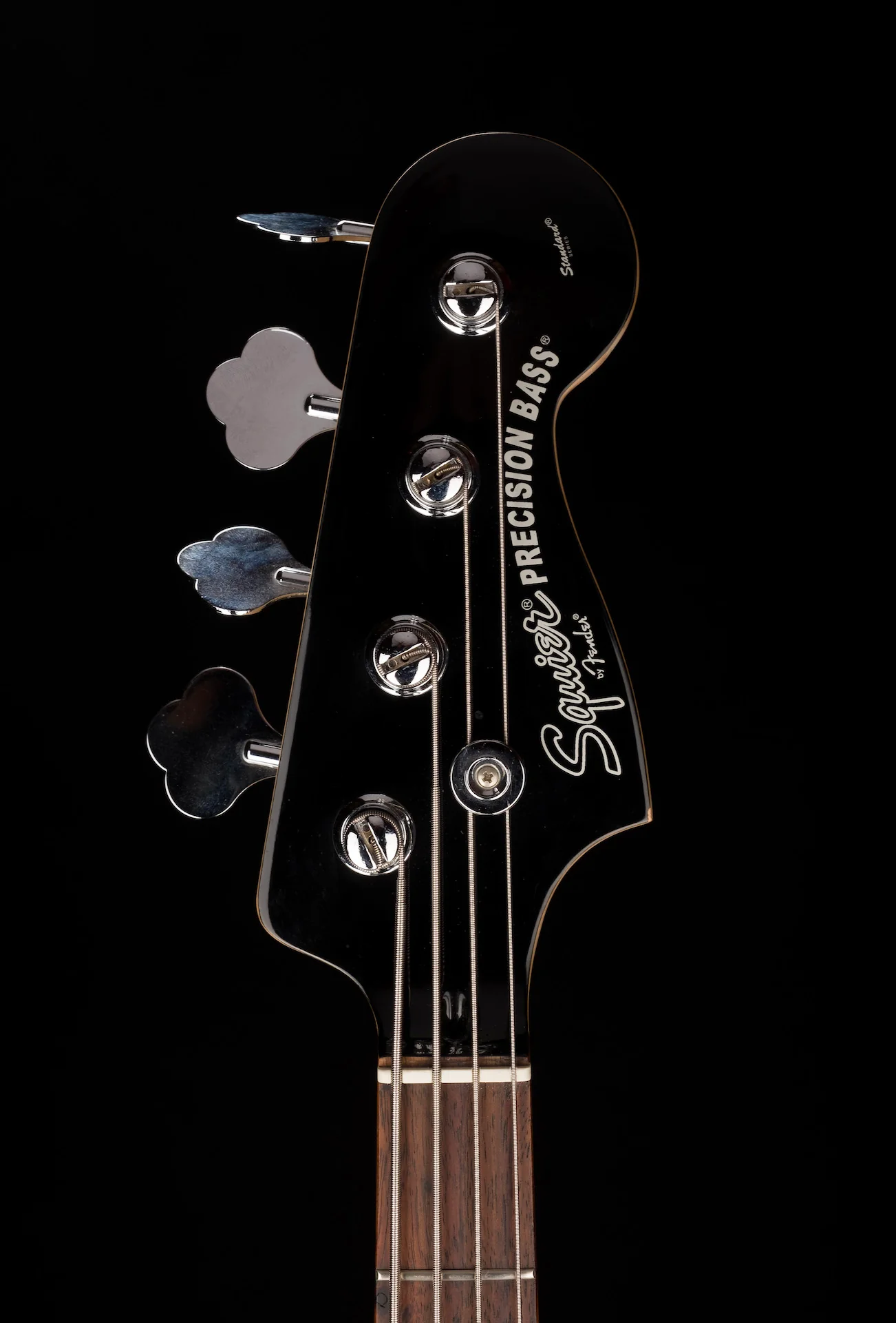 Pre Owned Squier Precision Bass Special Edition Black and Chrome With Case - Image 15