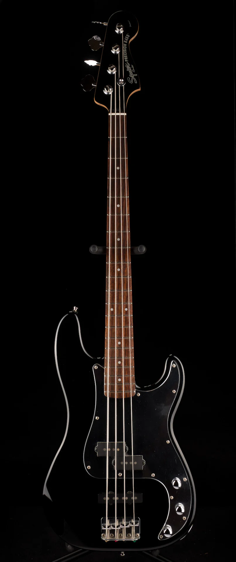 Pre Owned Squier Precision Bass Special Edition Black and Chrome With Case - Image 2