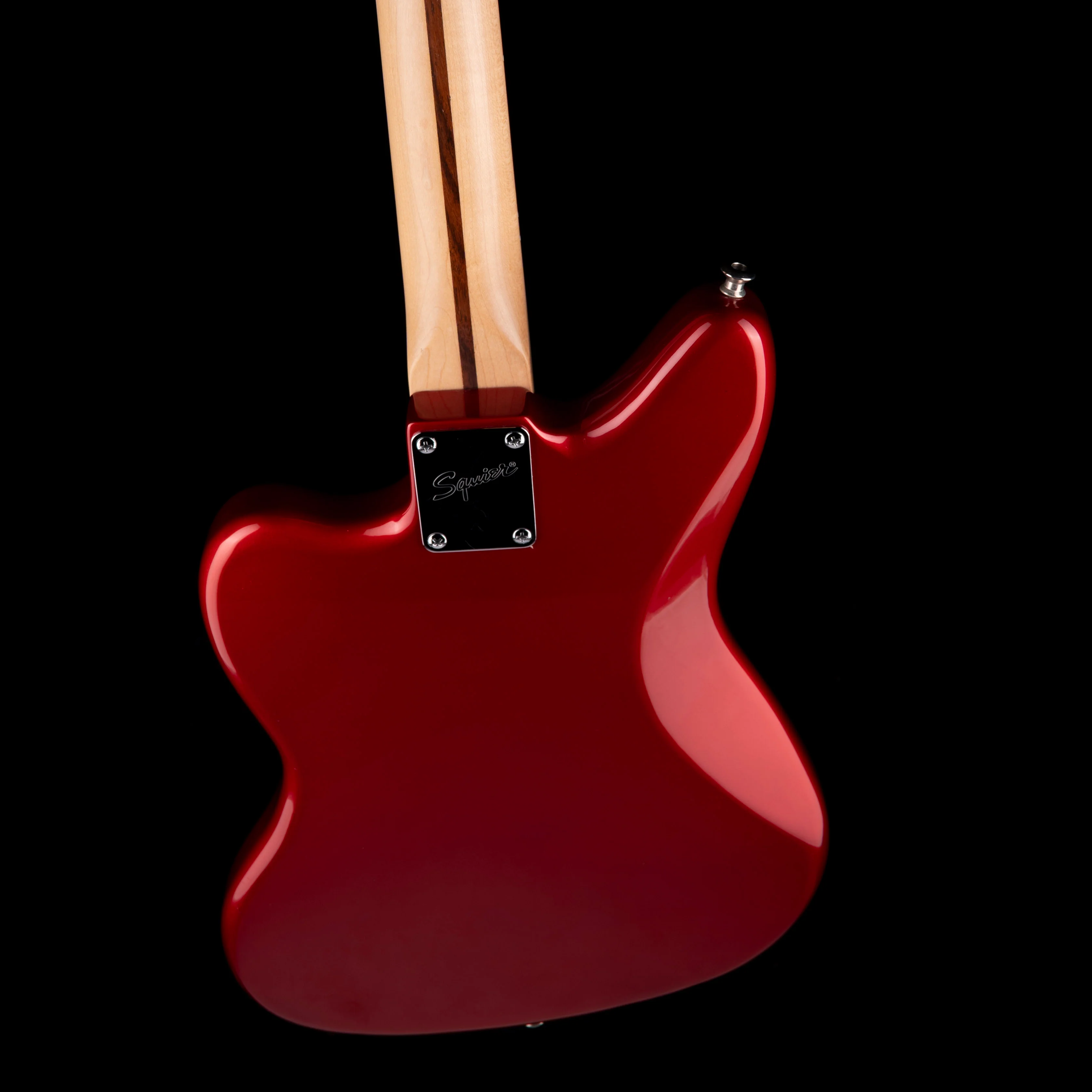 Pre Owned Squier Vintage Modified Jaguar Short Scale Bass Candy Apple Red With Gig Bag - Image 10