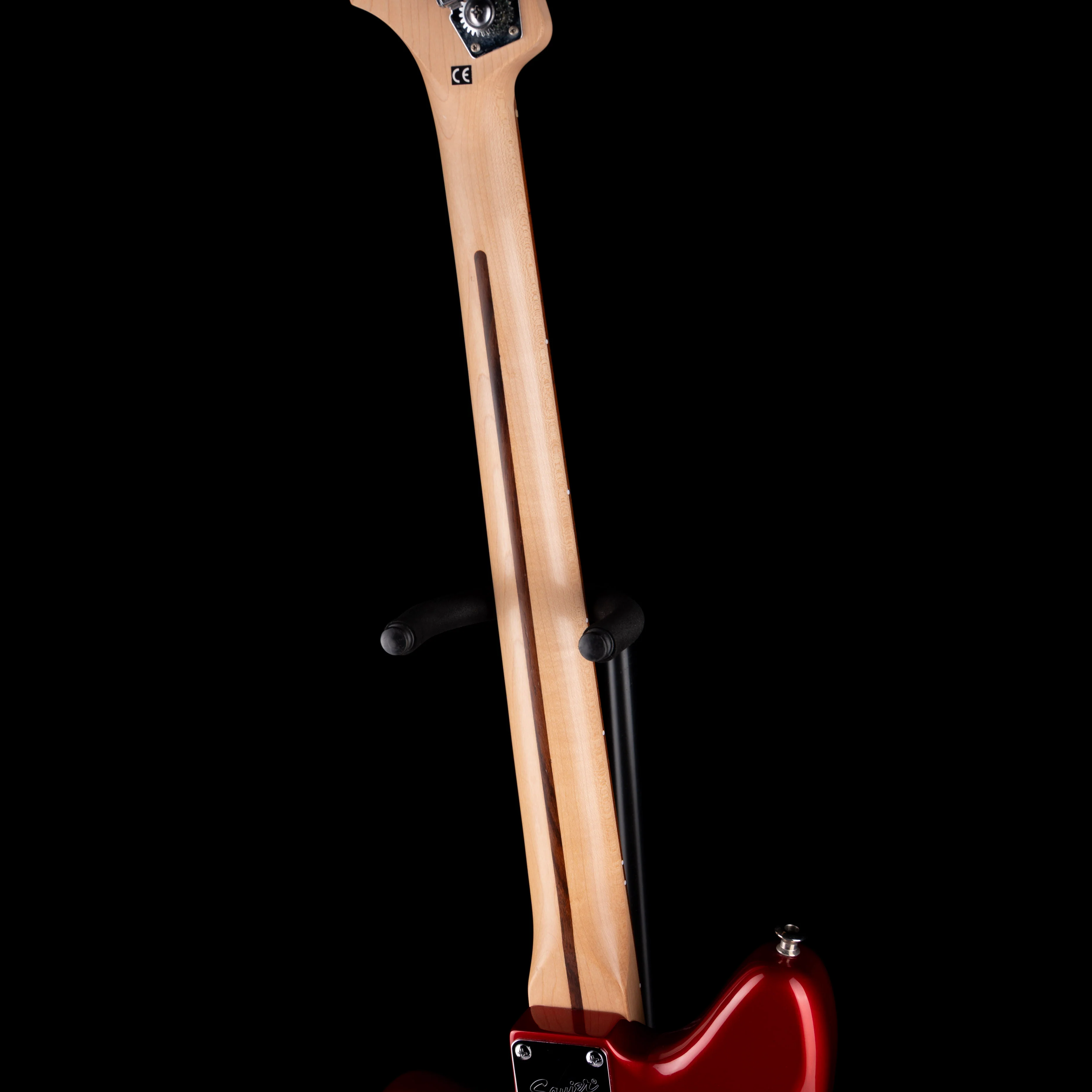Pre Owned Squier Vintage Modified Jaguar Short Scale Bass Candy Apple Red With Gig Bag - Image 11