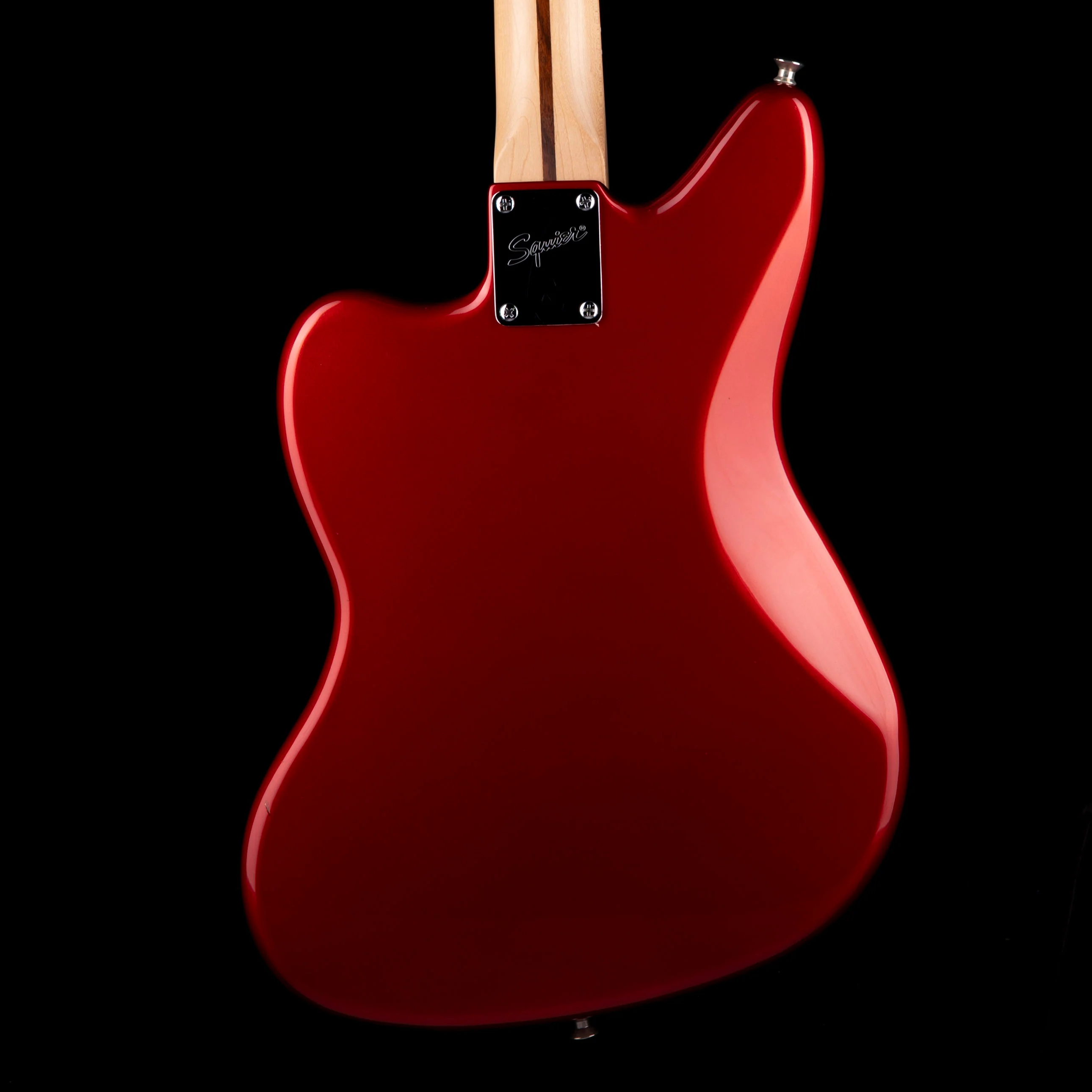 Pre Owned Squier Vintage Modified Jaguar Short Scale Bass Candy Apple Red With Gig Bag - Image 8