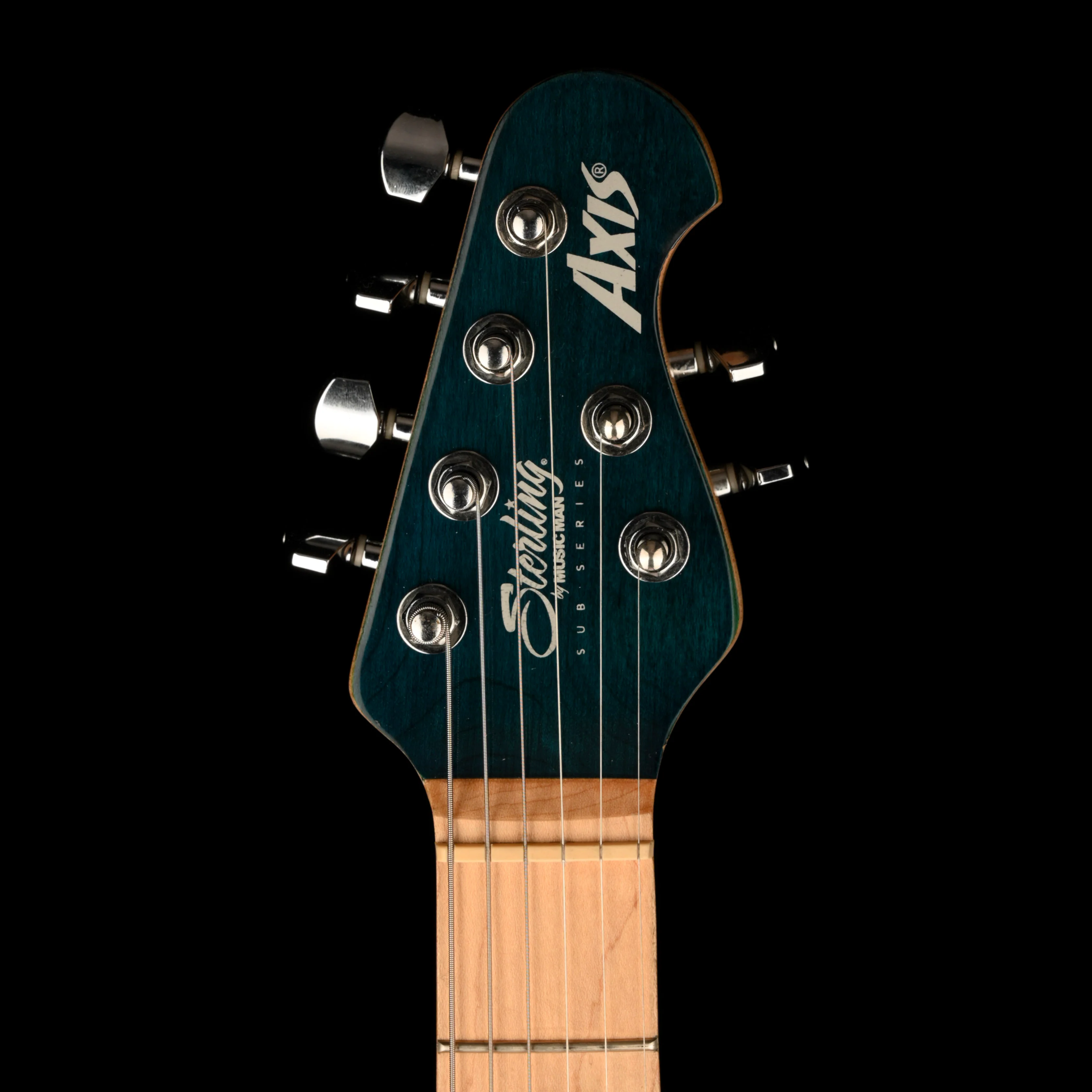 Pre Owned Sterling by Music Man AXIS Flame Maple Top Yucatan Blue - Image 9