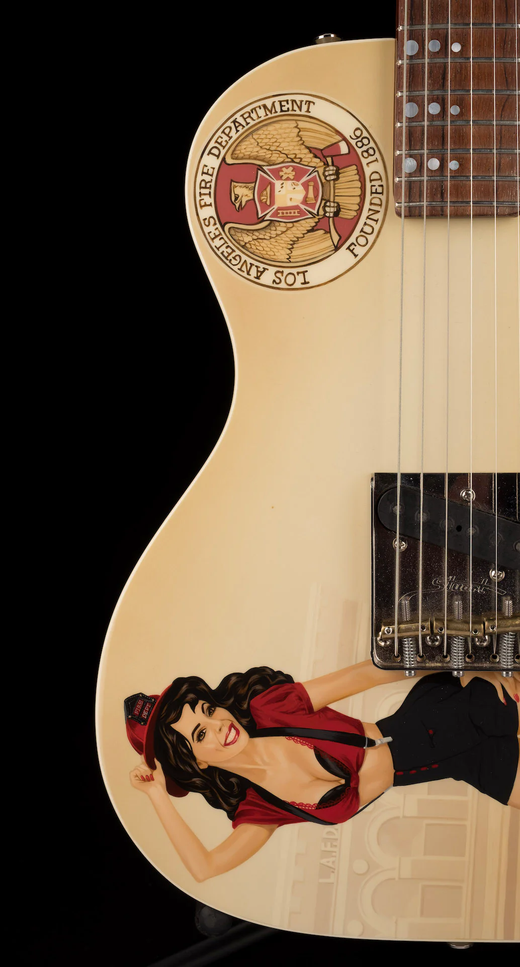 Stuart Guitars LAFD with Painting - Pamelina H Collection - Image 11