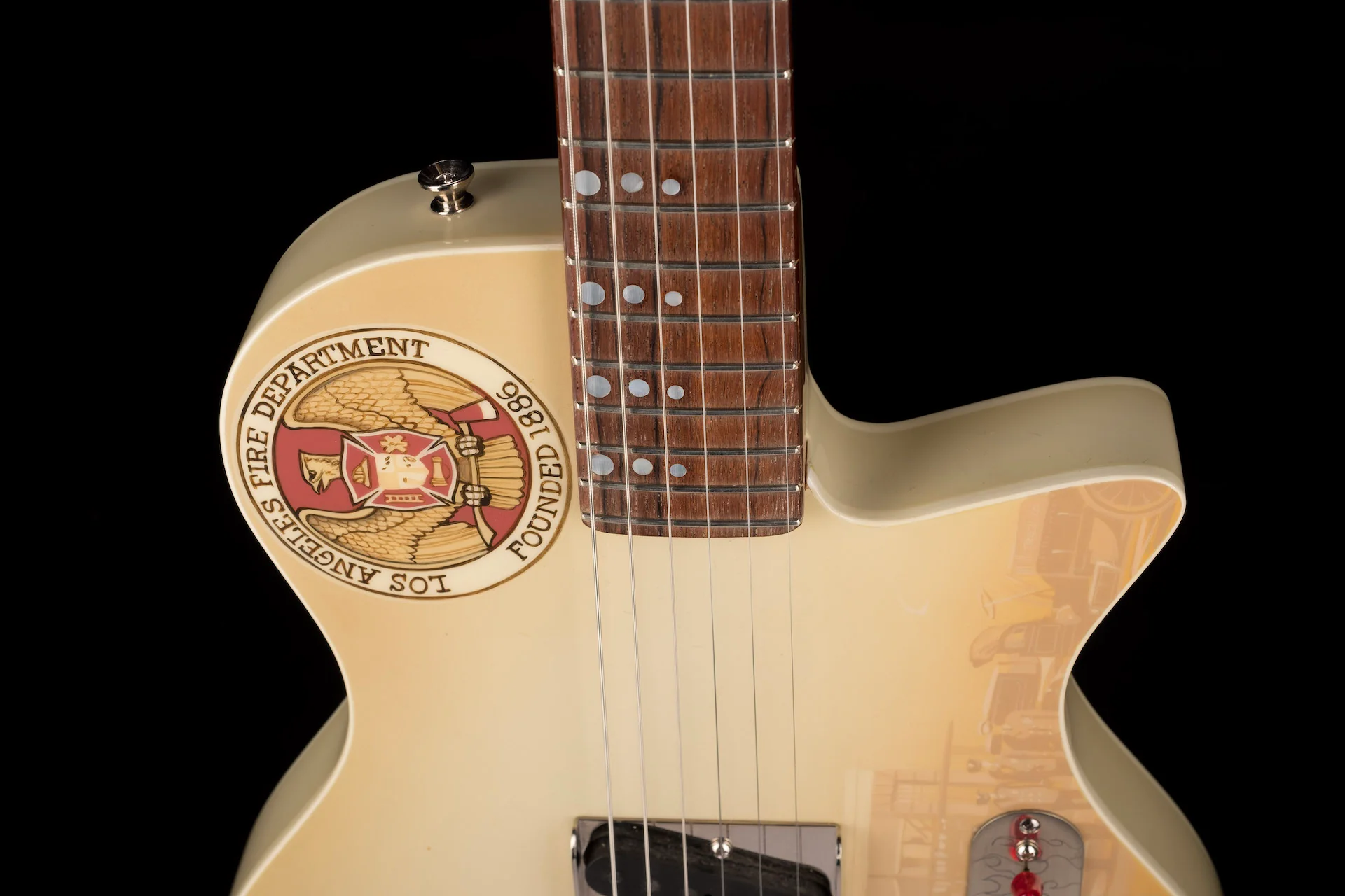 Stuart Guitars LAFD with Painting - Pamelina H Collection - Image 5
