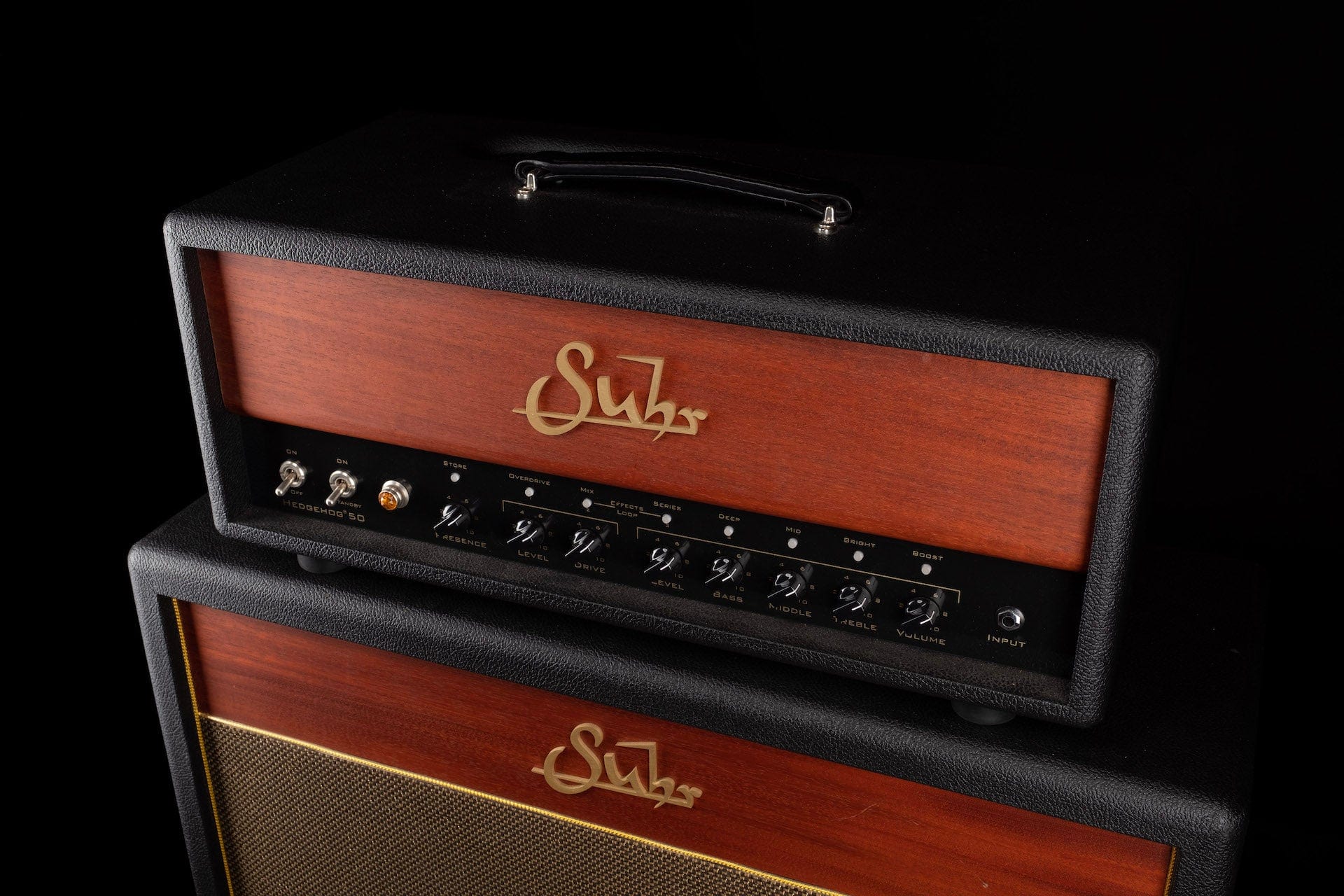 Pre-owned Suhr Hedgehog 50 Head and Hedgehog 2x12 Cabinet Celestion G12-65 - Image 3