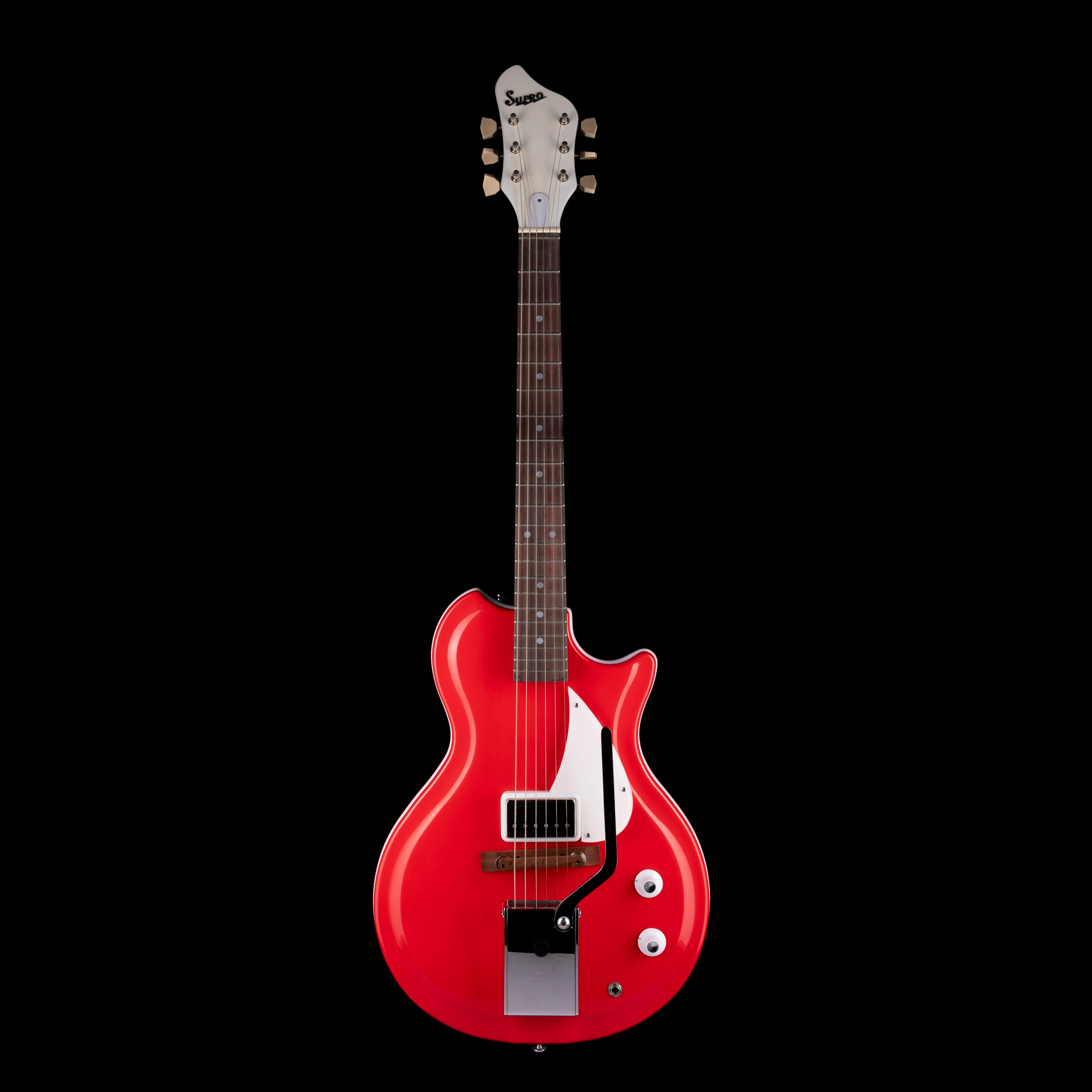Pre Owned Supro American Series Belmont Vibrato Poppy Red With OHSC - Image 2
